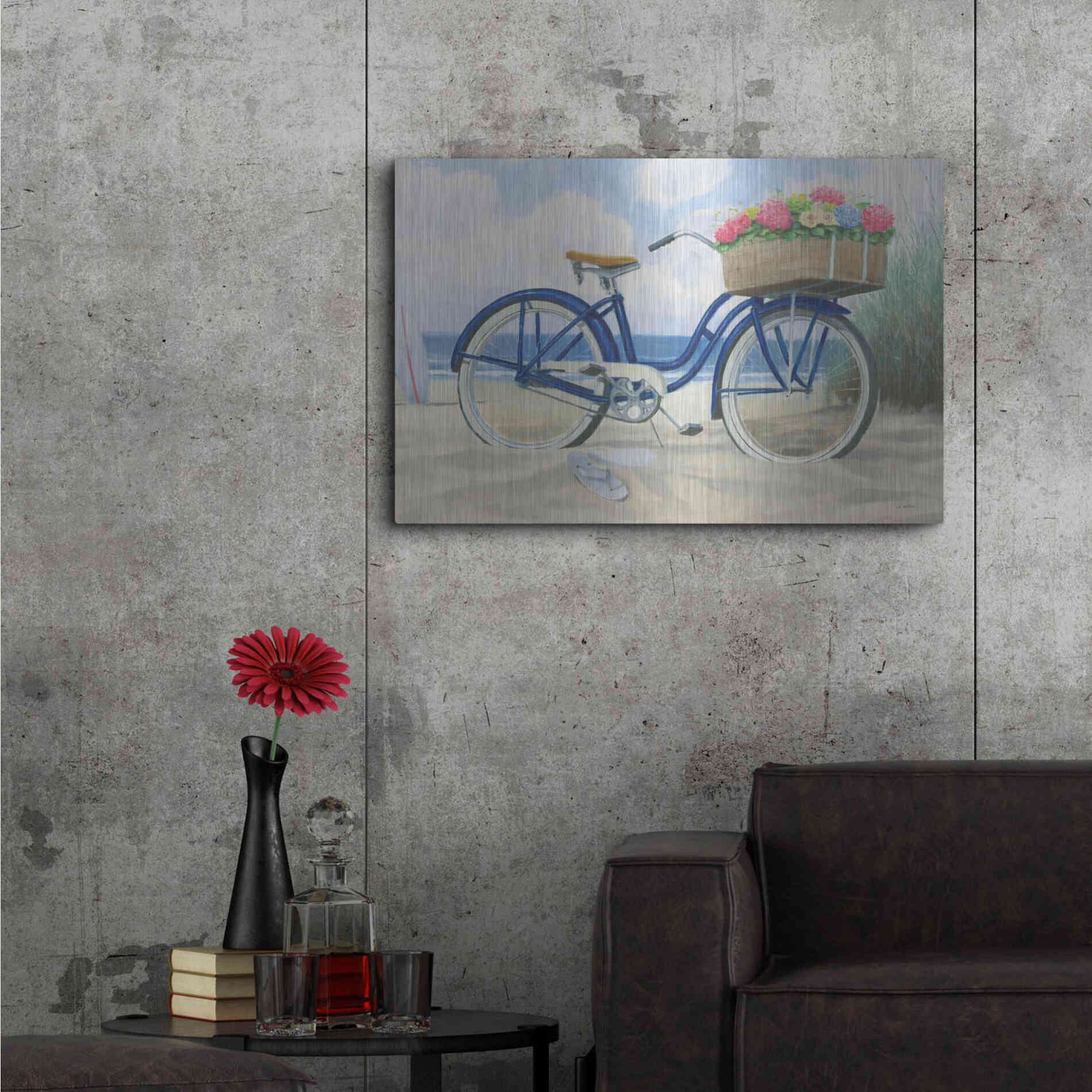 Luxe Metal Art 'Beach Time II' by James Wiens, Metal Wall Art,36x24
