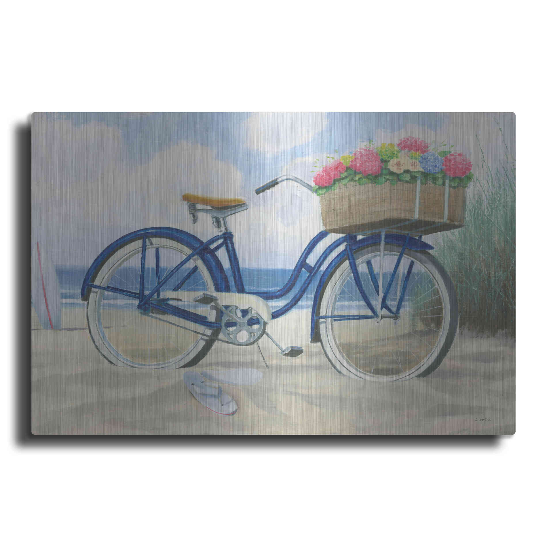 Luxe Metal Art 'Beach Time II' by James Wiens, Metal Wall Art