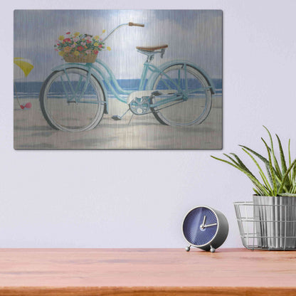 Luxe Metal Art 'Beach Time III' by James Wiens, Metal Wall Art,16x12