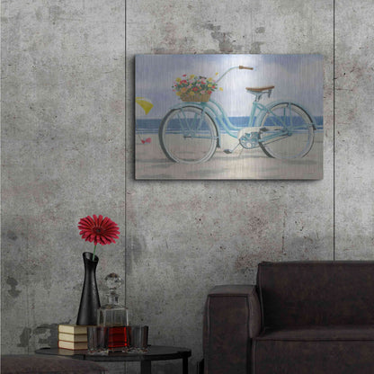 Luxe Metal Art 'Beach Time III' by James Wiens, Metal Wall Art,36x24