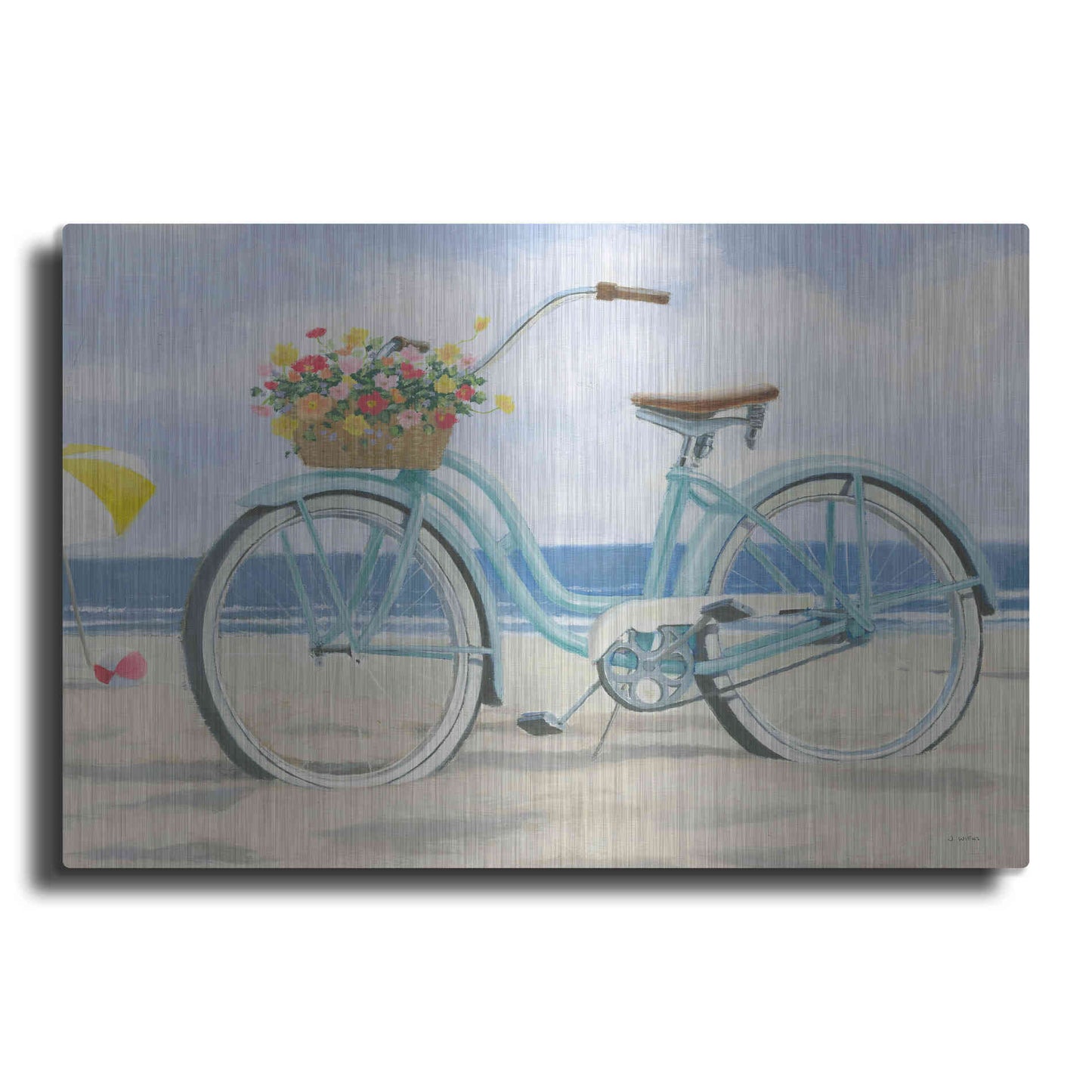 Luxe Metal Art 'Beach Time III' by James Wiens, Metal Wall Art