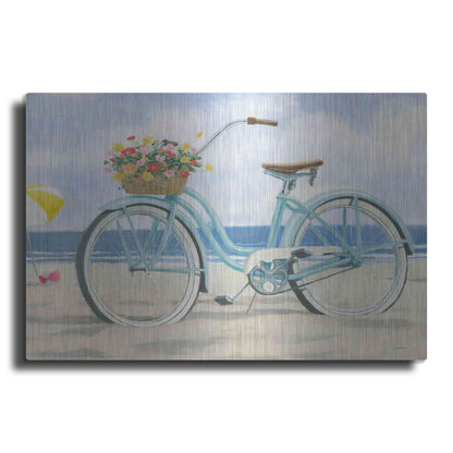 Luxe Metal Art 'Beach Time III' by James Wiens, Metal Wall Art