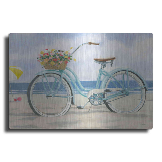 Luxe Metal Art 'Beach Time III' by James Wiens, Metal Wall Art