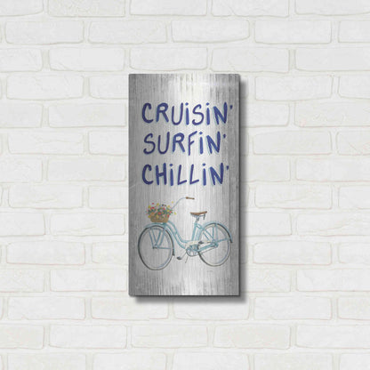 Luxe Metal Art 'Beach Time IV' by James Wiens, Metal Wall Art,12x24