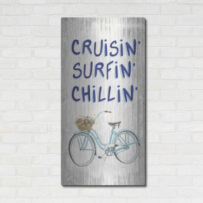 Luxe Metal Art 'Beach Time IV' by James Wiens, Metal Wall Art,24x48