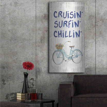 Luxe Metal Art 'Beach Time IV' by James Wiens, Metal Wall Art,24x48