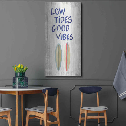 Luxe Metal Art 'Beach Time V' by James Wiens, Metal Wall Art,24x48