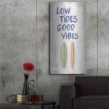 Luxe Metal Art 'Beach Time V' by James Wiens, Metal Wall Art,24x48