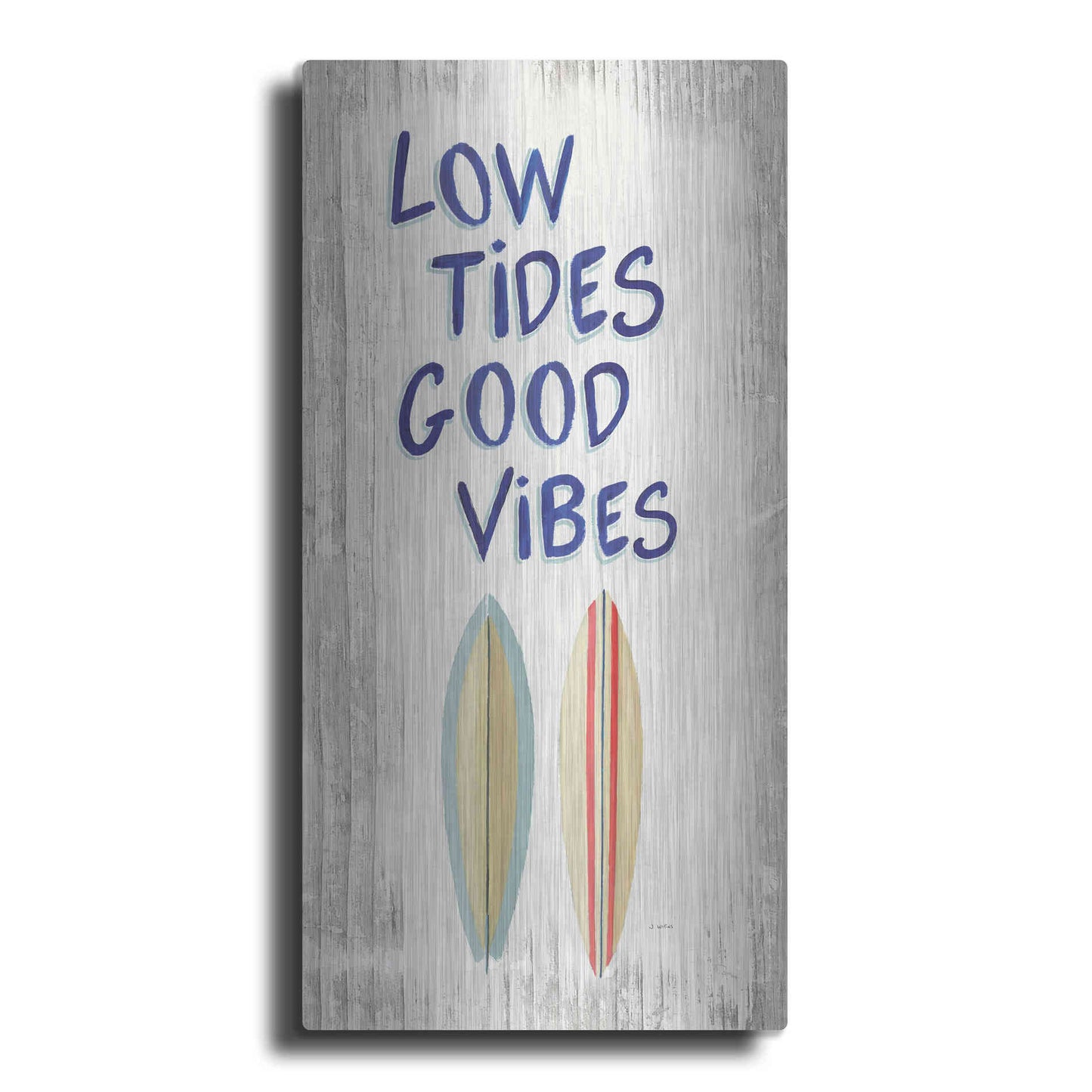 Luxe Metal Art 'Beach Time V' by James Wiens, Metal Wall Art