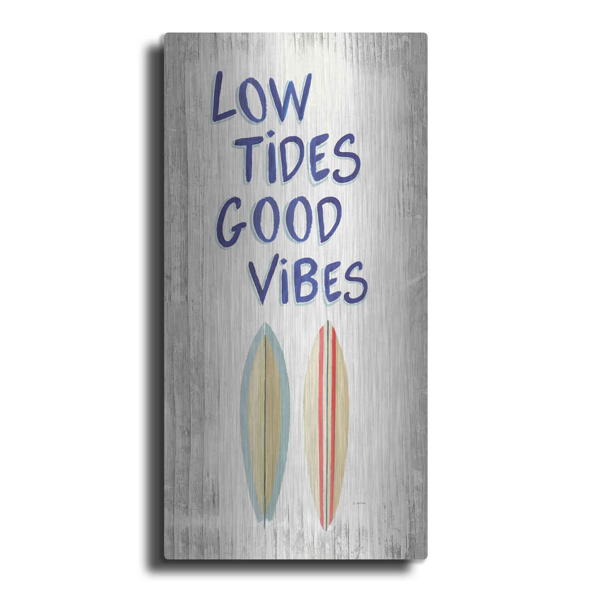 Luxe Metal Art 'Beach Time V' by James Wiens, Metal Wall Art