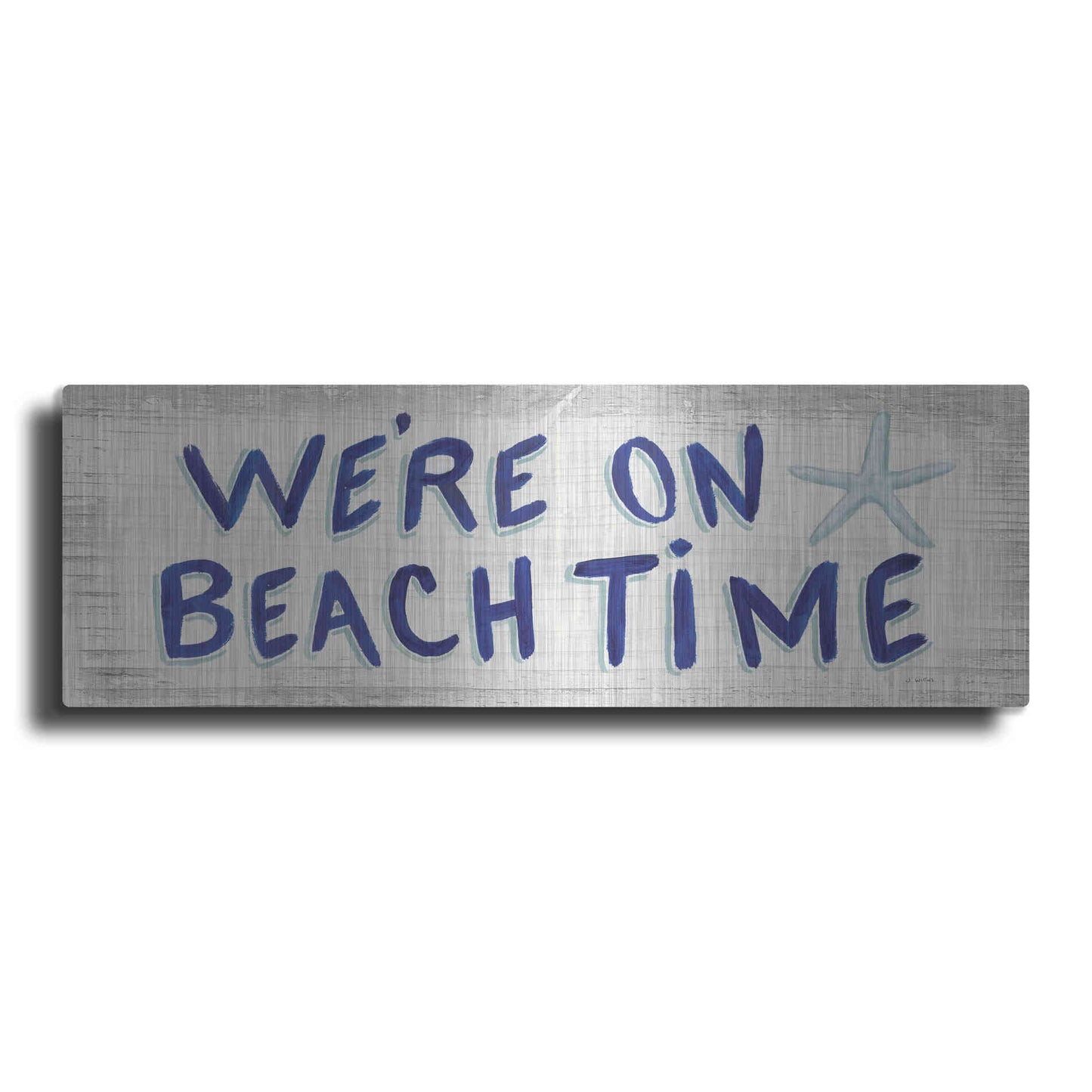 Luxe Metal Art 'Beach Time VI' by James Wiens, Metal Wall Art
