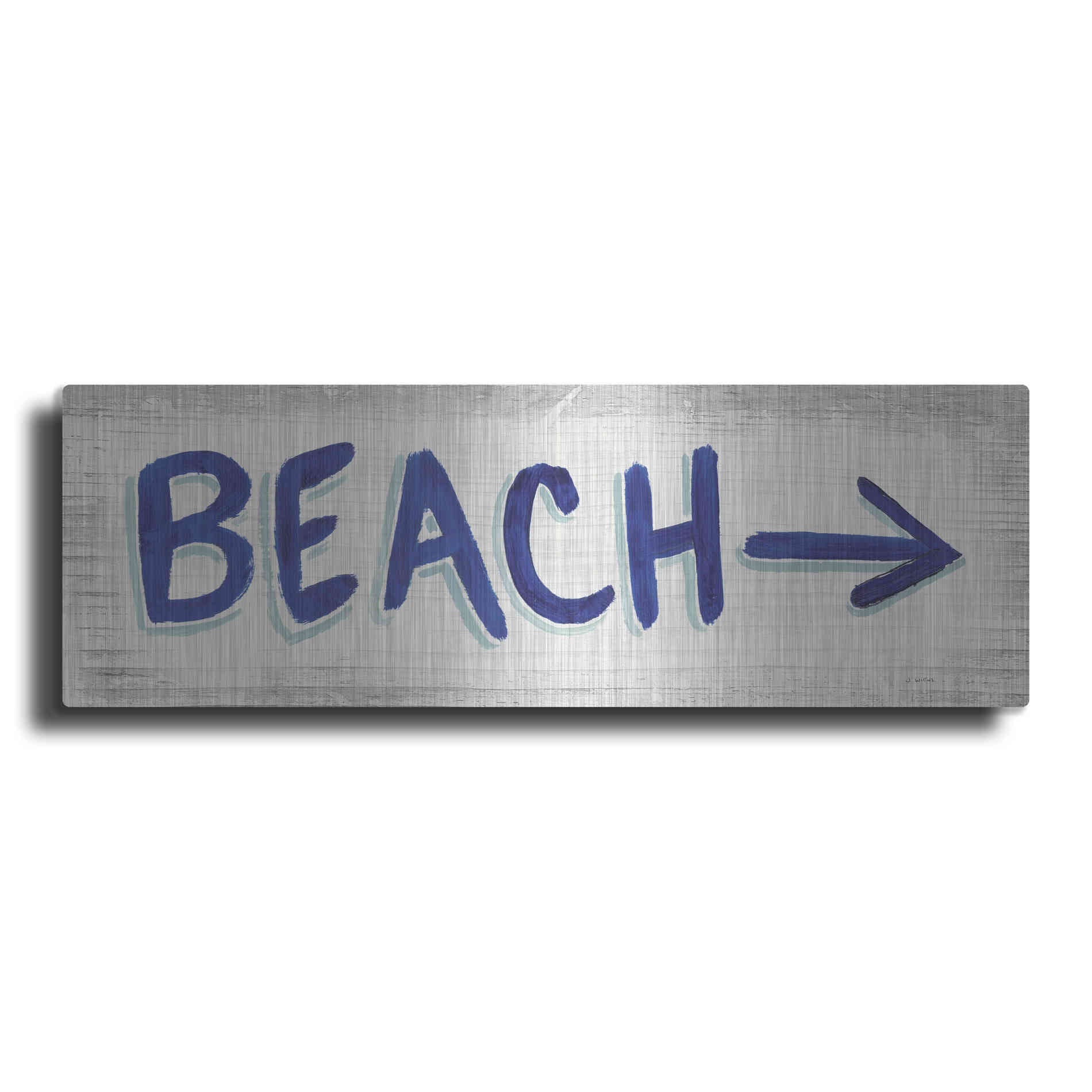 Luxe Metal Art 'Beach Time VII' by James Wiens, Metal Wall Art