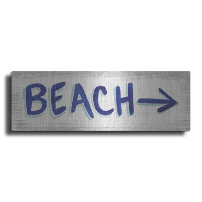 Luxe Metal Art 'Beach Time VII' by James Wiens, Metal Wall Art
