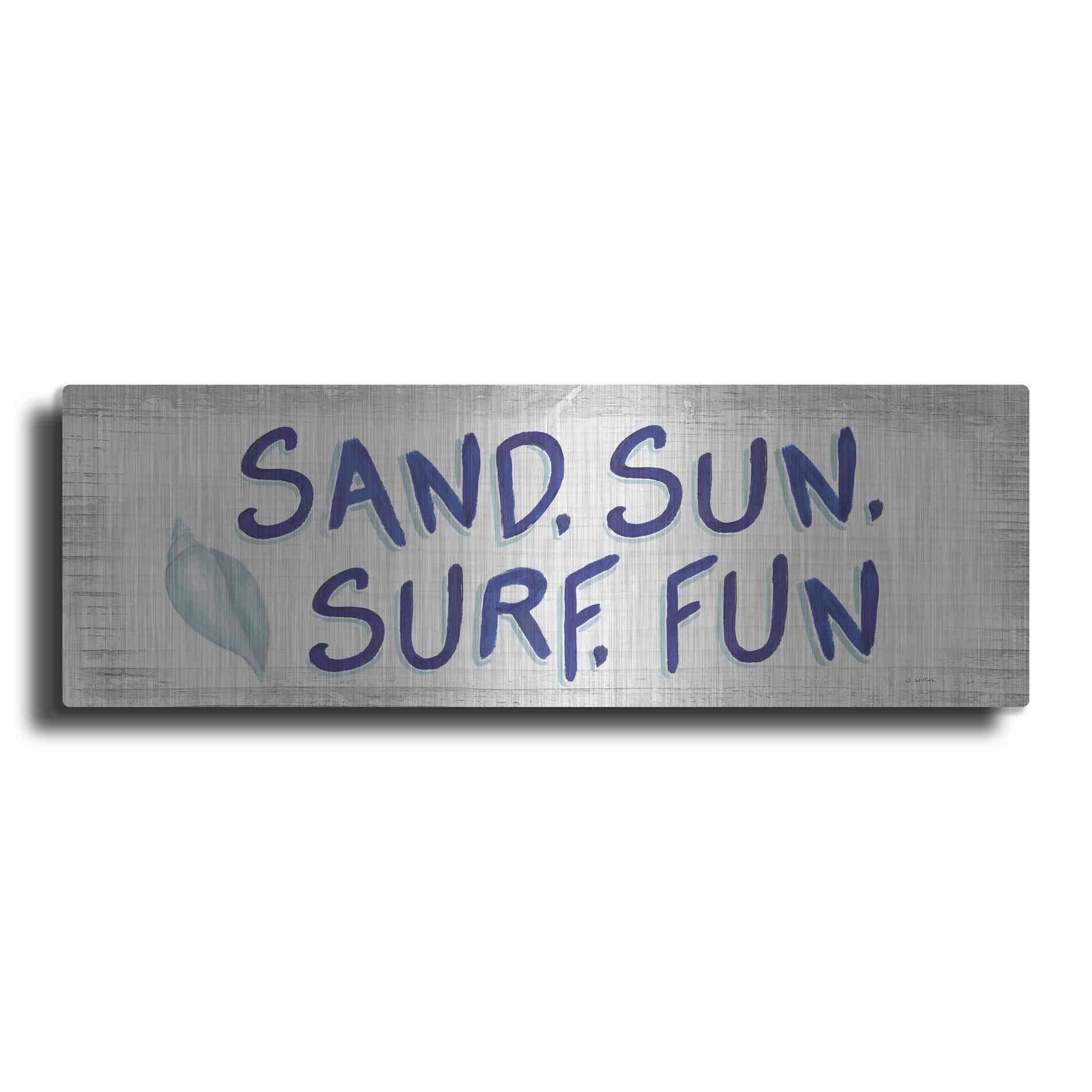 Luxe Metal Art 'Beach Time VIII' by James Wiens, Metal Wall Art