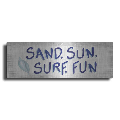 Luxe Metal Art 'Beach Time VIII' by James Wiens, Metal Wall Art