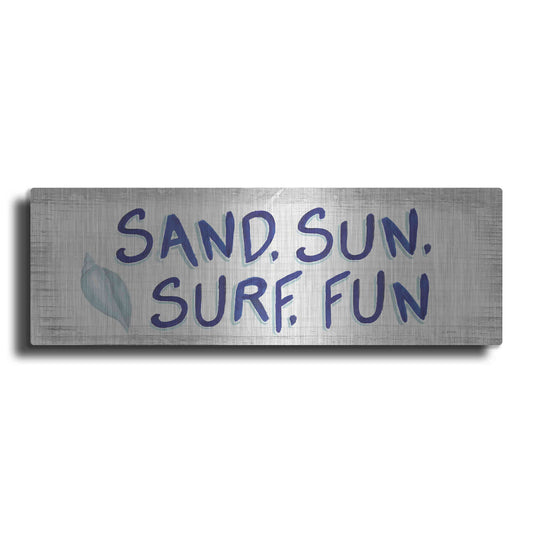 Luxe Metal Art 'Beach Time VIII' by James Wiens, Metal Wall Art