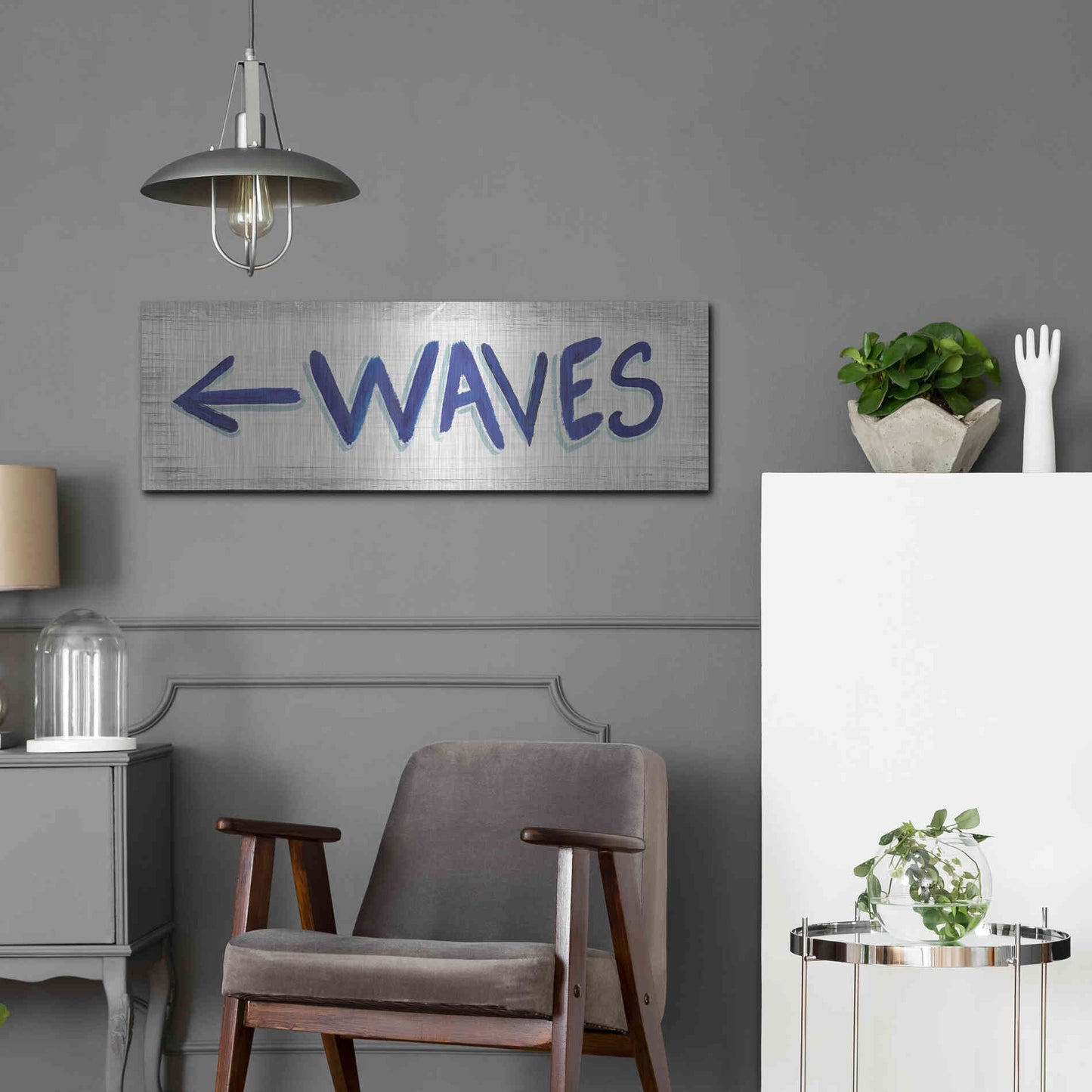 Luxe Metal Art 'Beach Time IX' by James Wiens, Metal Wall Art,36x12