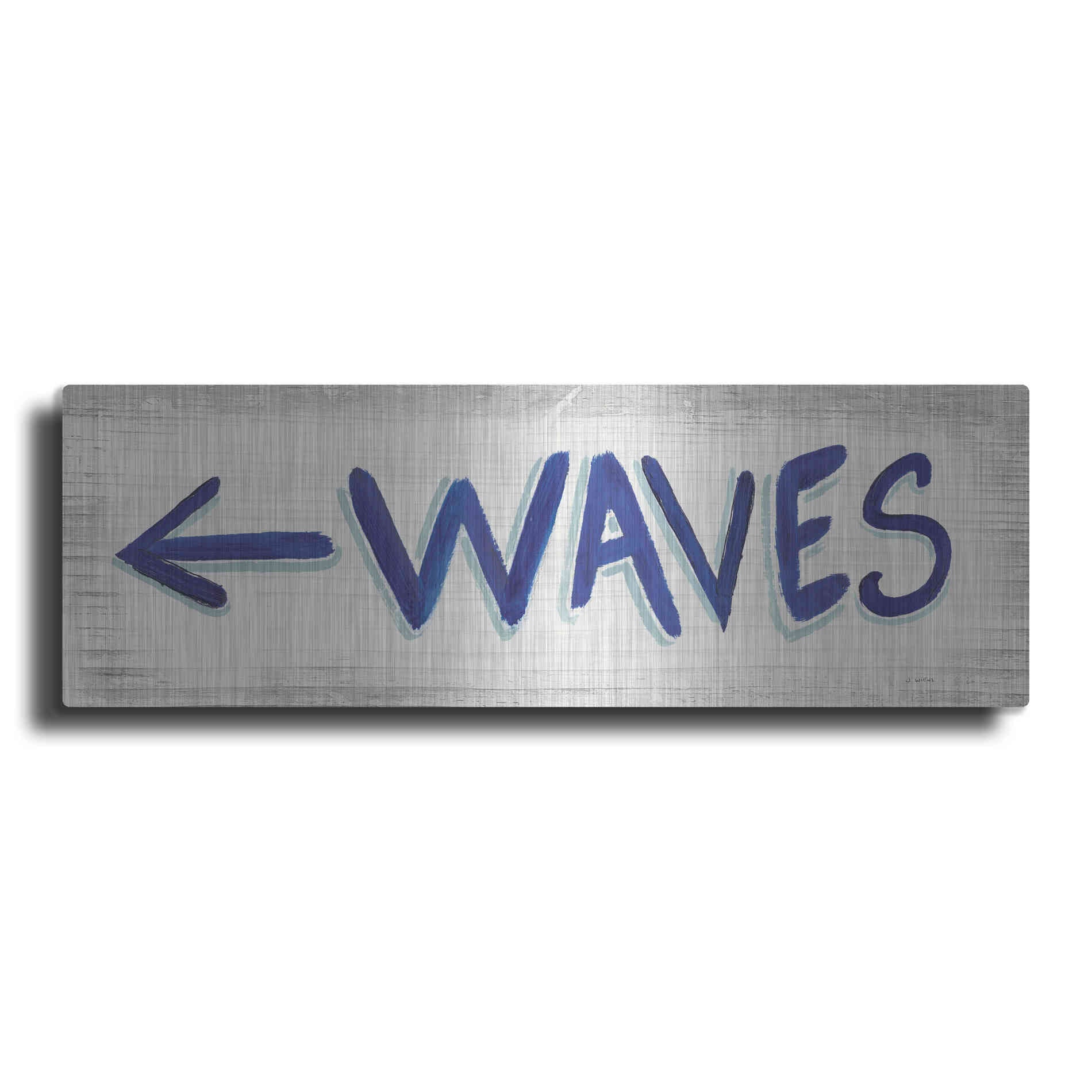 Luxe Metal Art 'Beach Time IX' by James Wiens, Metal Wall Art