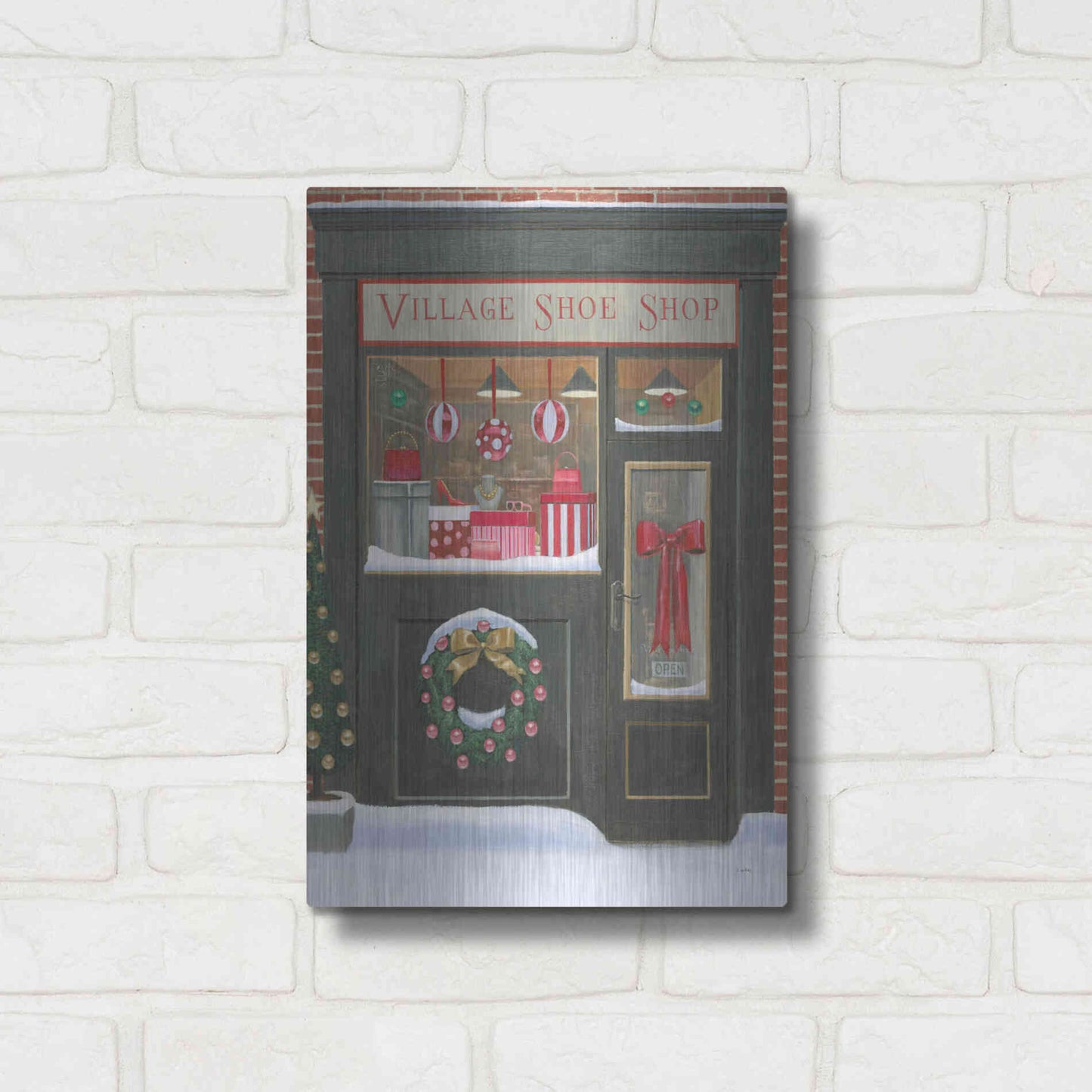 Luxe Metal Art 'Holiday Moments IV' by James Wiens, Metal Wall Art,12x16