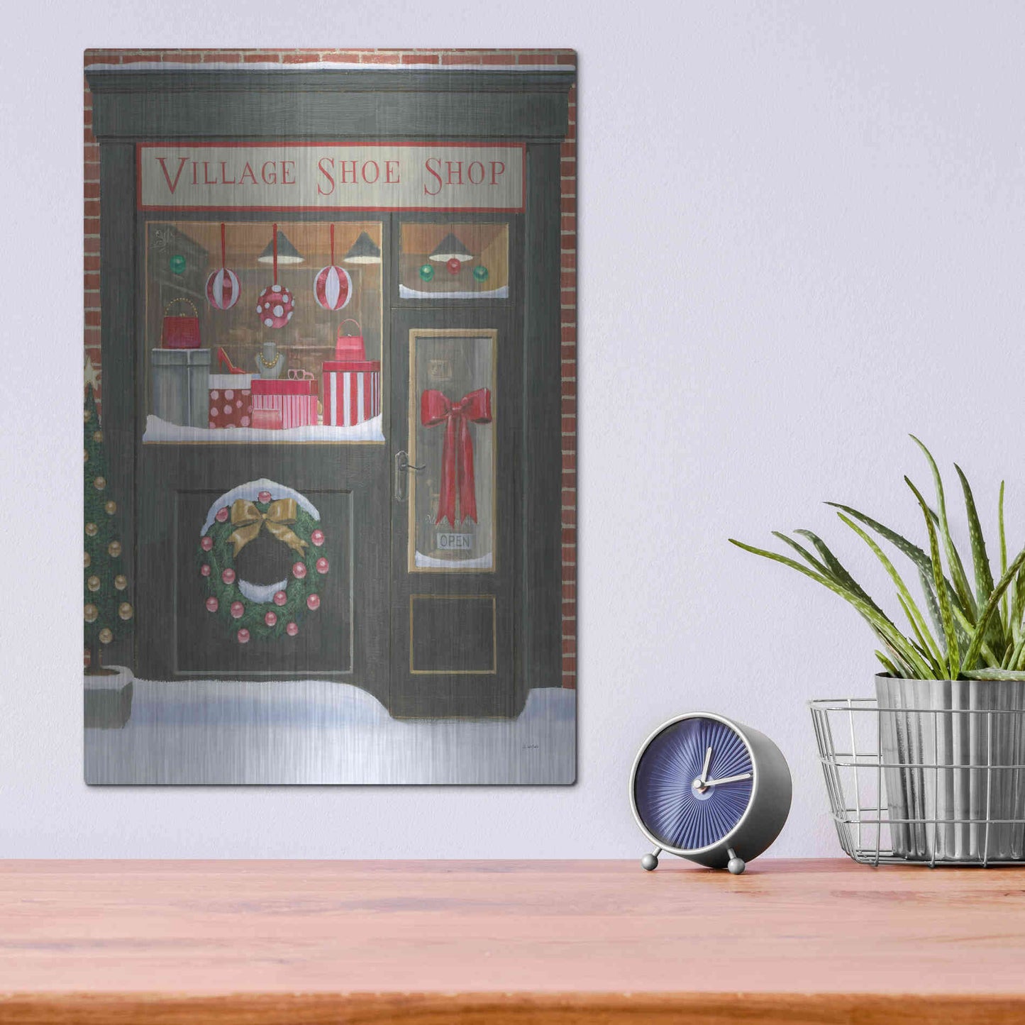 Luxe Metal Art 'Holiday Moments IV' by James Wiens, Metal Wall Art,12x16
