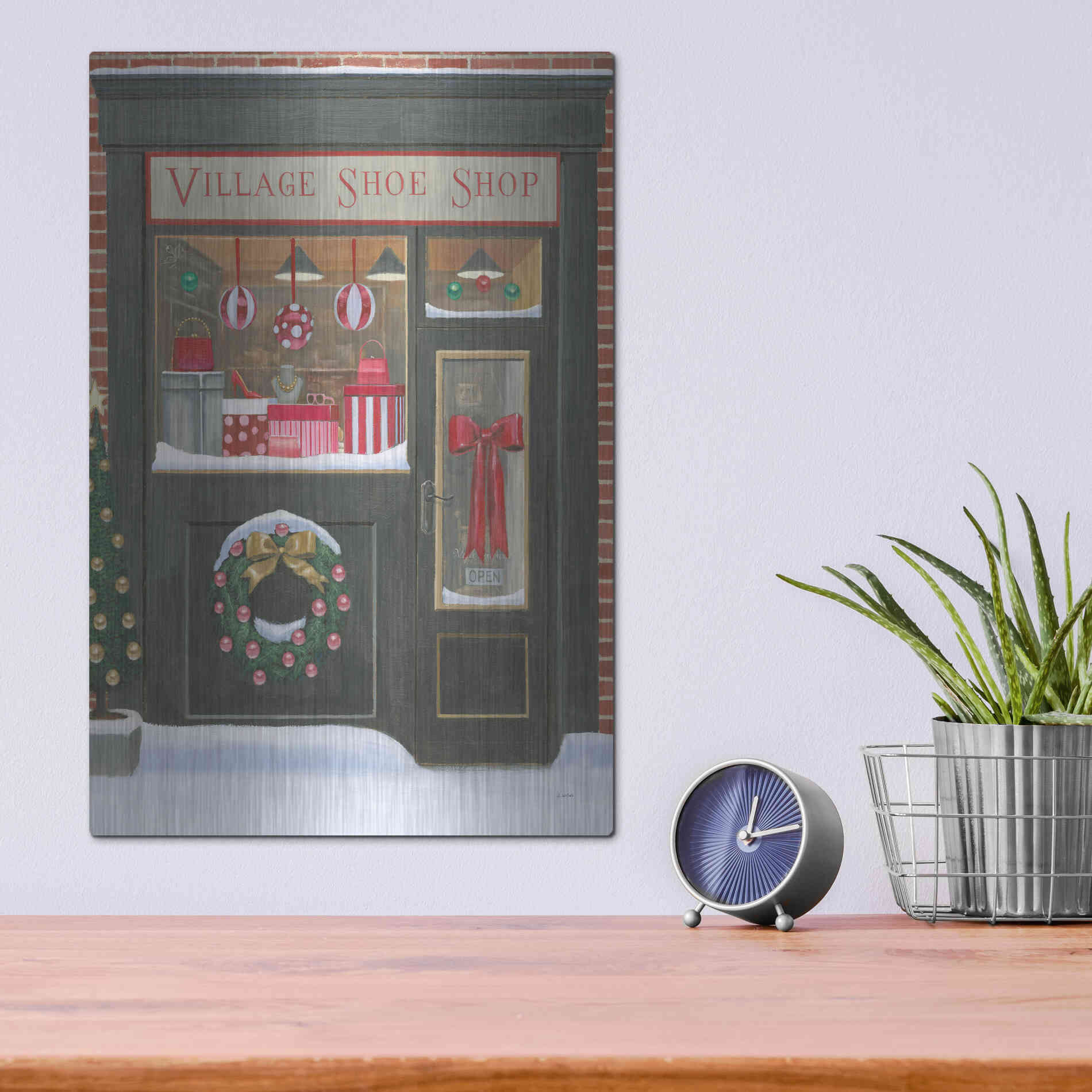 Luxe Metal Art 'Holiday Moments IV' by James Wiens, Metal Wall Art,12x16
