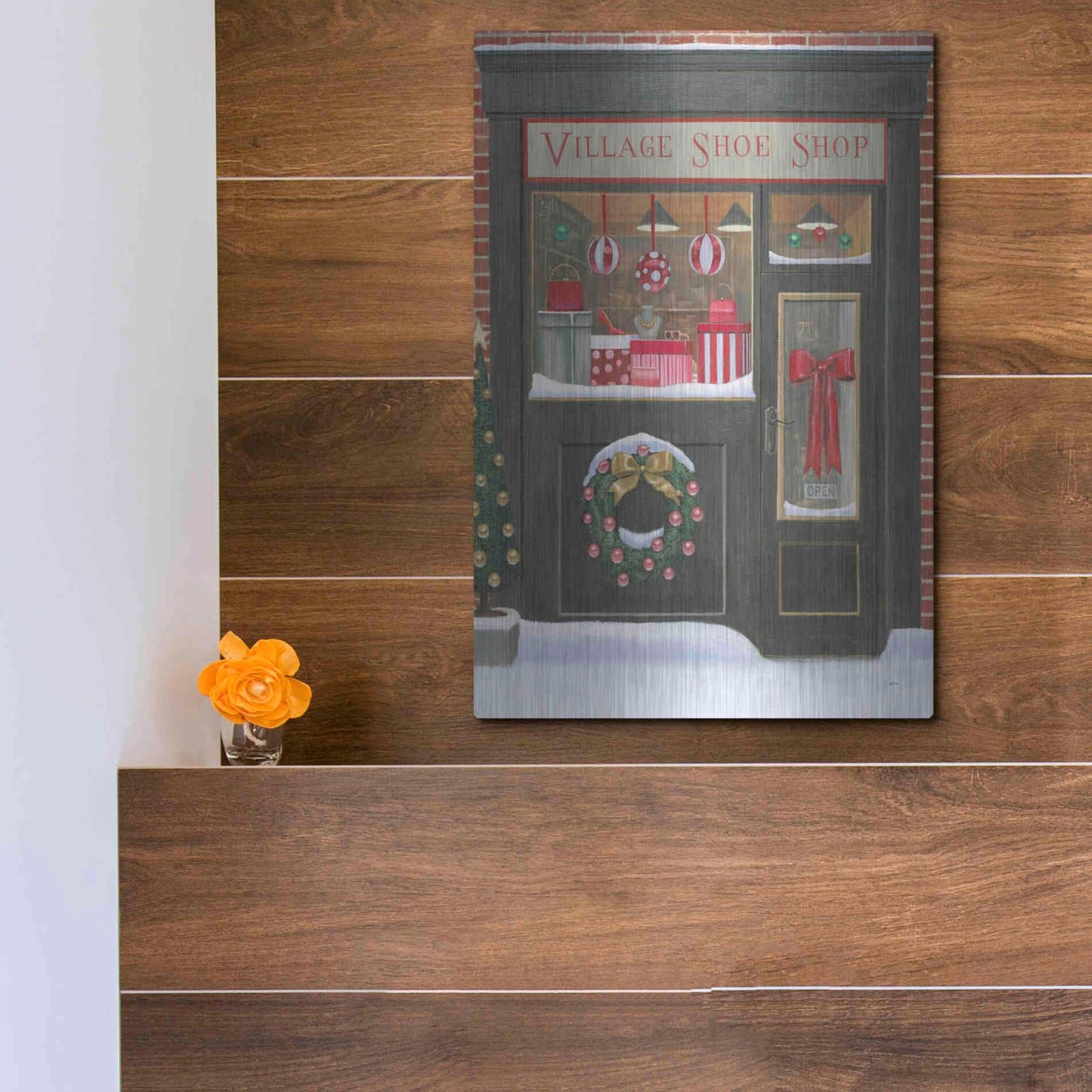 Luxe Metal Art 'Holiday Moments IV' by James Wiens, Metal Wall Art,12x16