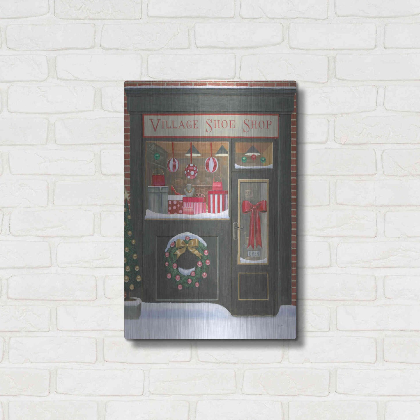 Luxe Metal Art 'Holiday Moments IV' by James Wiens, Metal Wall Art,16x24