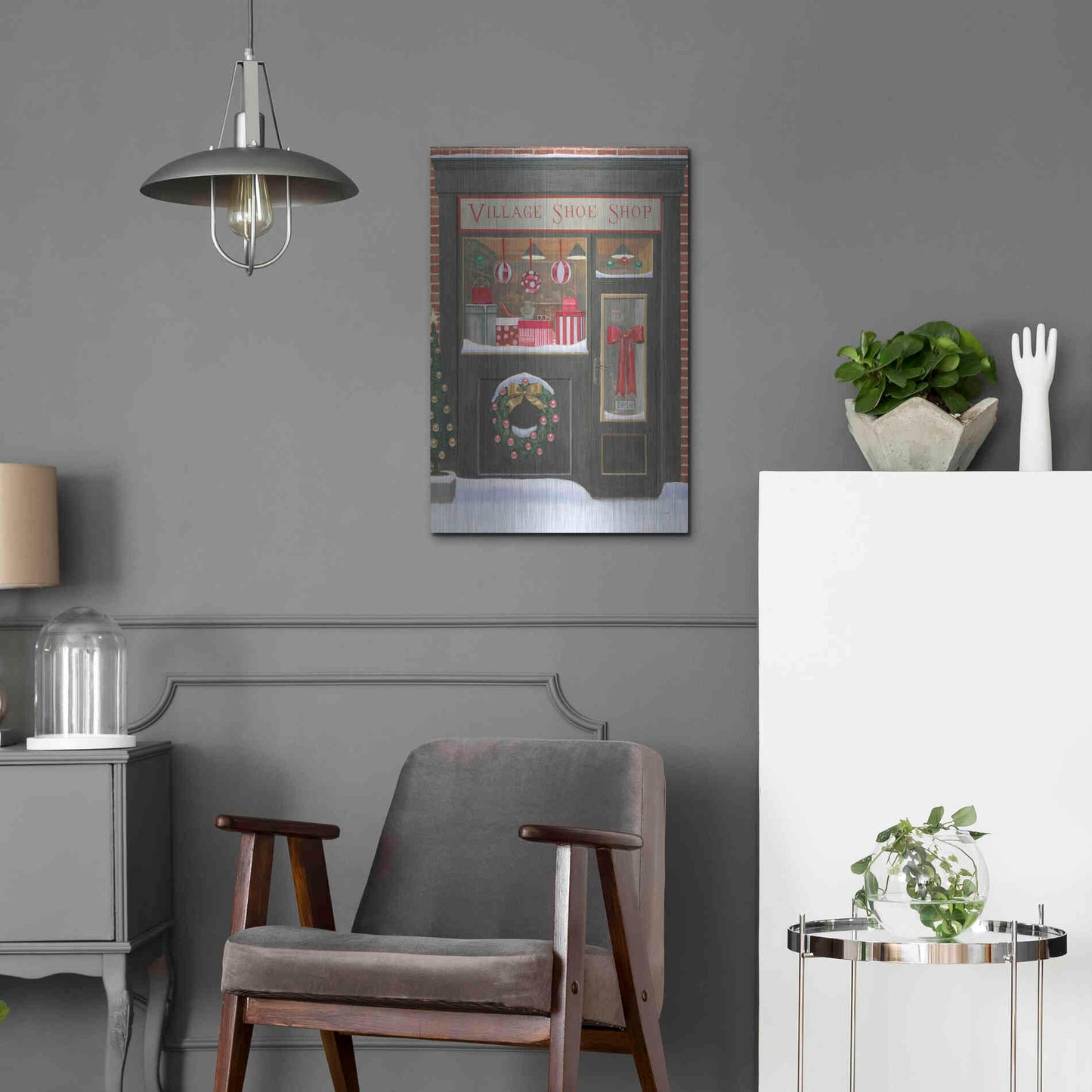 Luxe Metal Art 'Holiday Moments IV' by James Wiens, Metal Wall Art,16x24