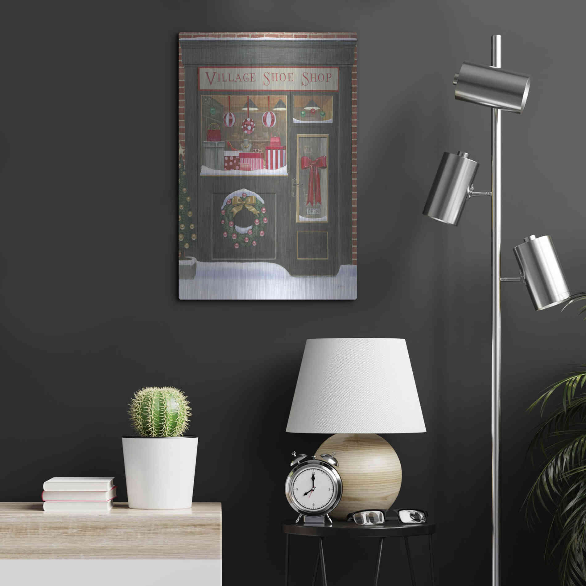 Luxe Metal Art 'Holiday Moments IV' by James Wiens, Metal Wall Art,16x24