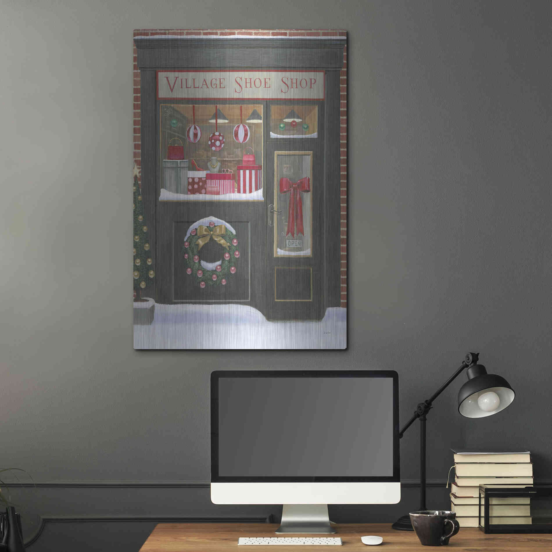 Luxe Metal Art 'Holiday Moments IV' by James Wiens, Metal Wall Art,24x36