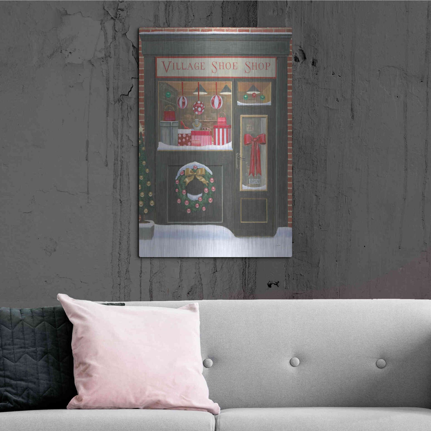 Luxe Metal Art 'Holiday Moments IV' by James Wiens, Metal Wall Art,24x36
