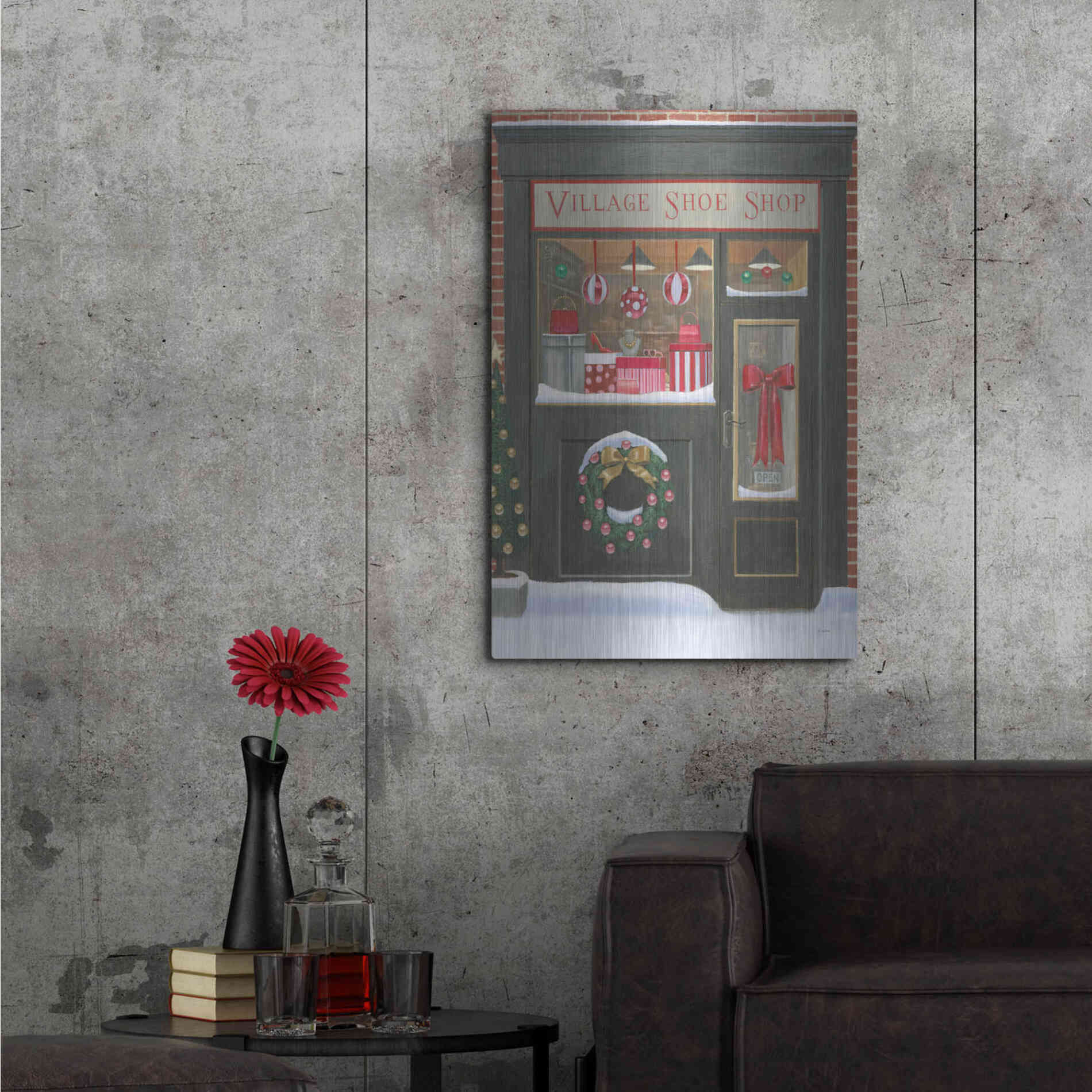 Luxe Metal Art 'Holiday Moments IV' by James Wiens, Metal Wall Art,24x36