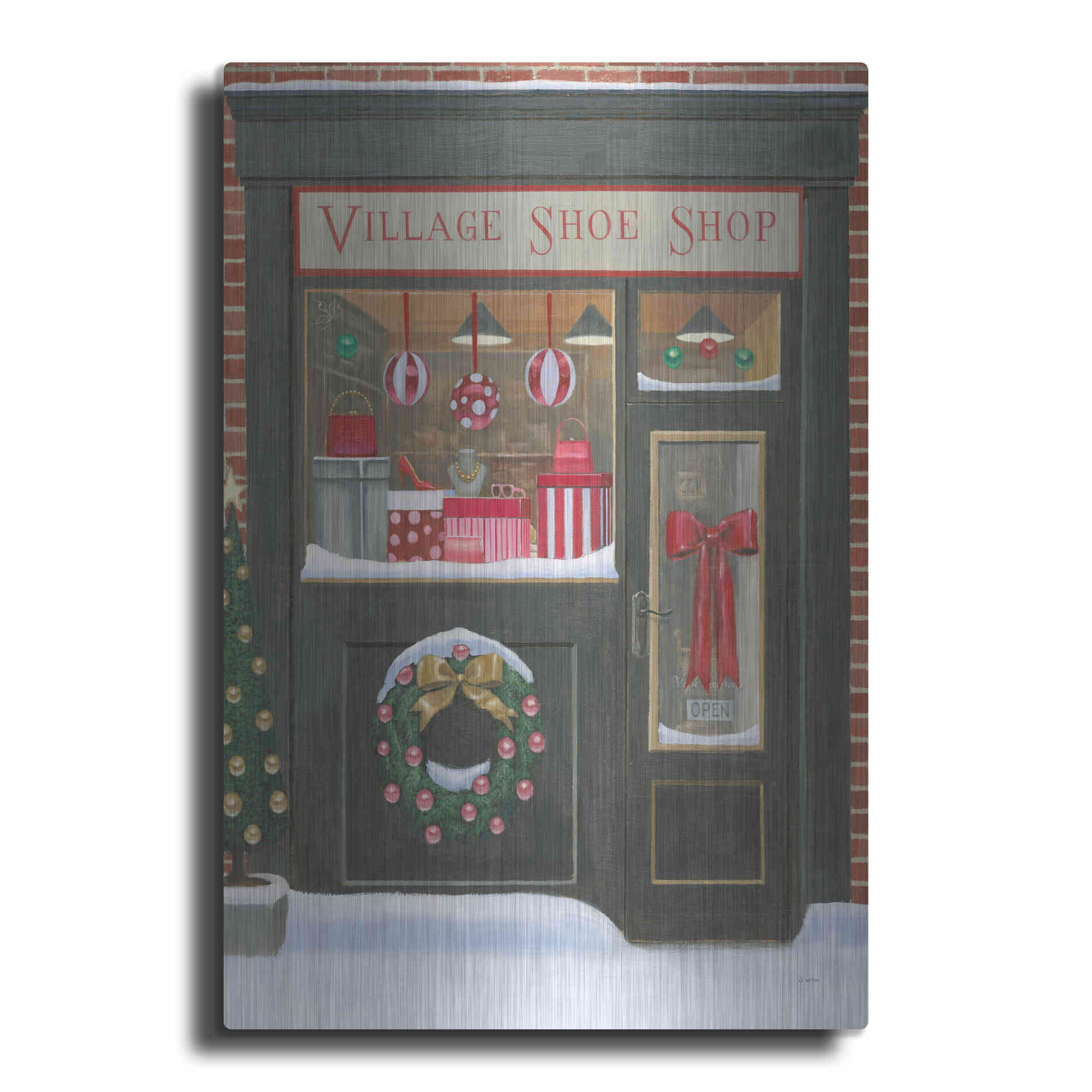 Luxe Metal Art 'Holiday Moments IV' by James Wiens, Metal Wall Art
