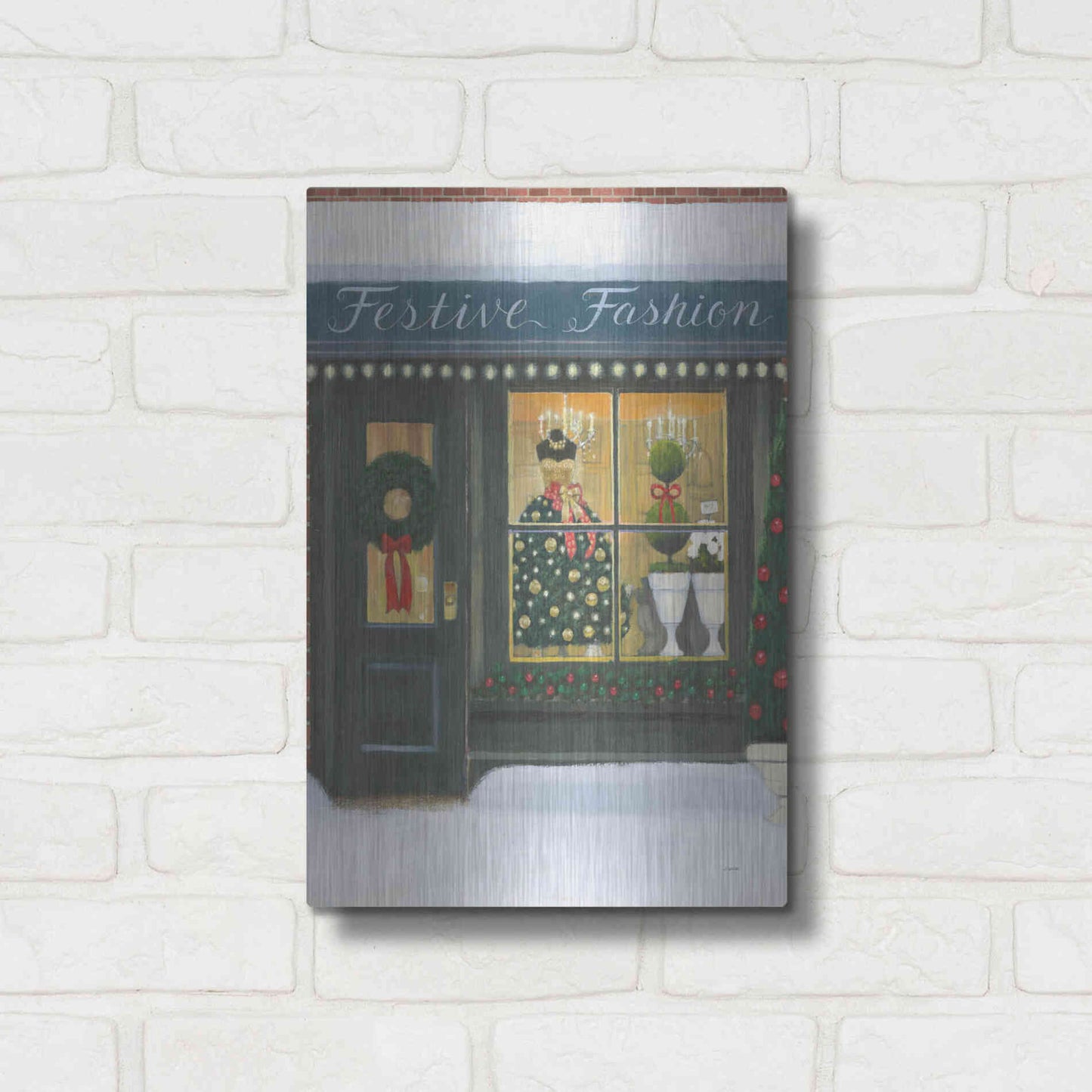 Luxe Metal Art 'Holiday Moments VI' by James Wiens, Metal Wall Art,12x16