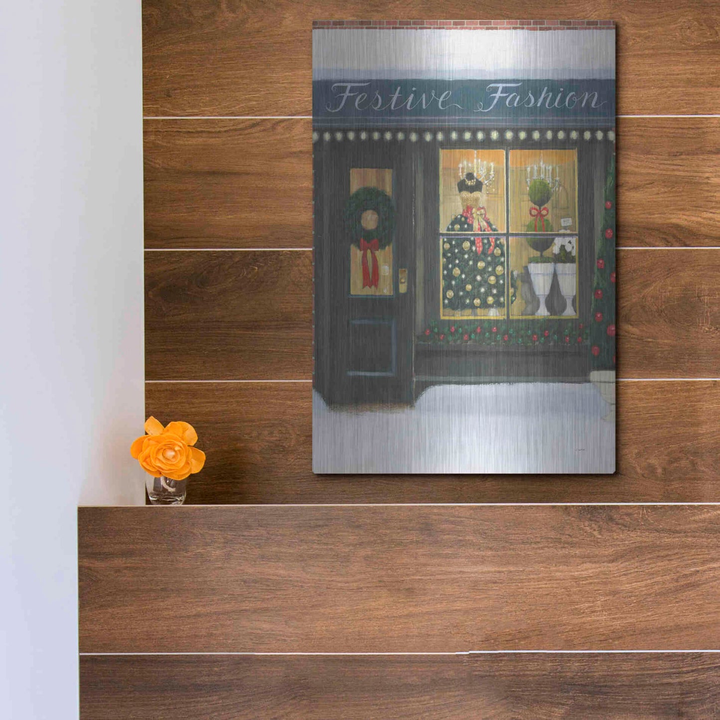 Luxe Metal Art 'Holiday Moments VI' by James Wiens, Metal Wall Art,12x16