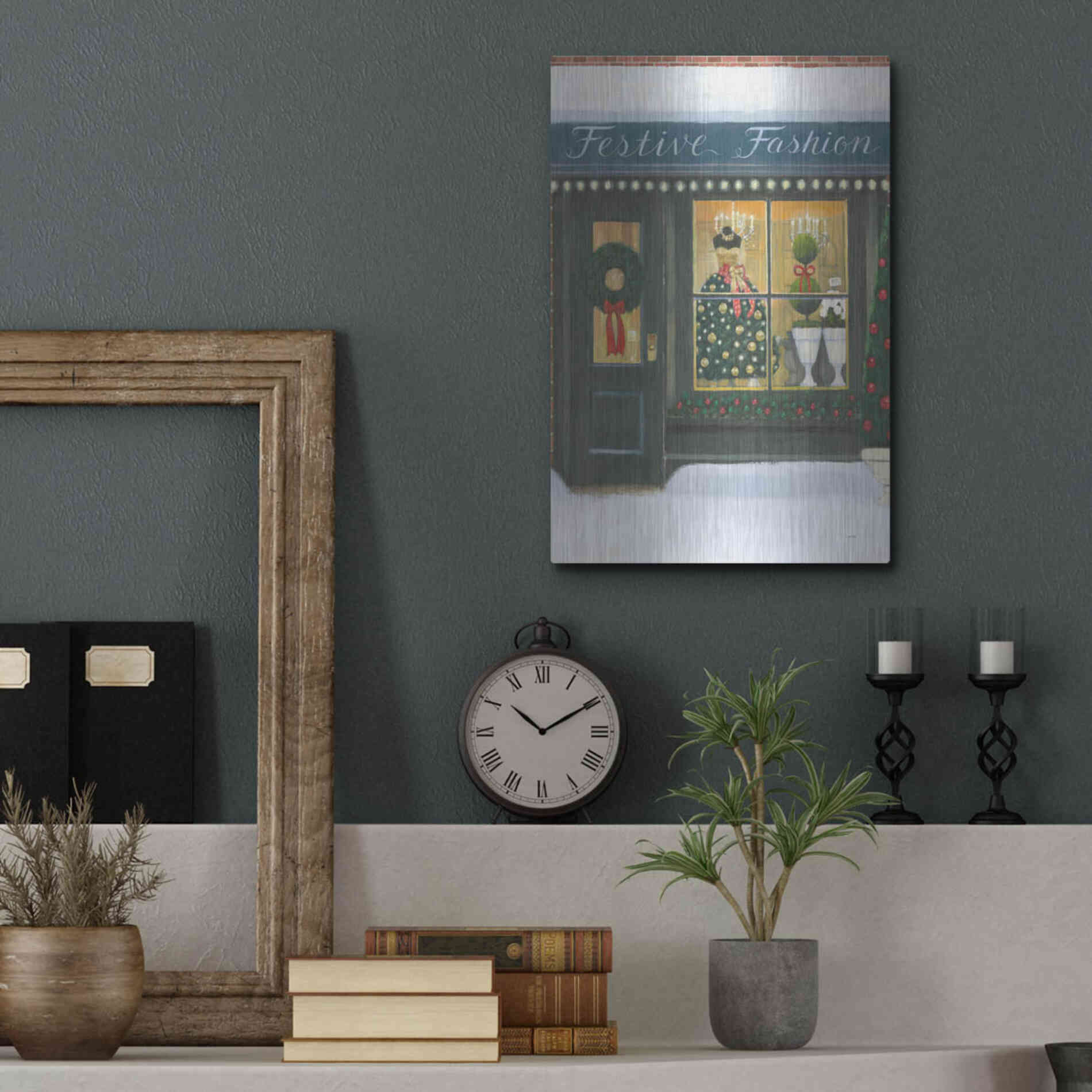 Luxe Metal Art 'Holiday Moments VI' by James Wiens, Metal Wall Art,12x16