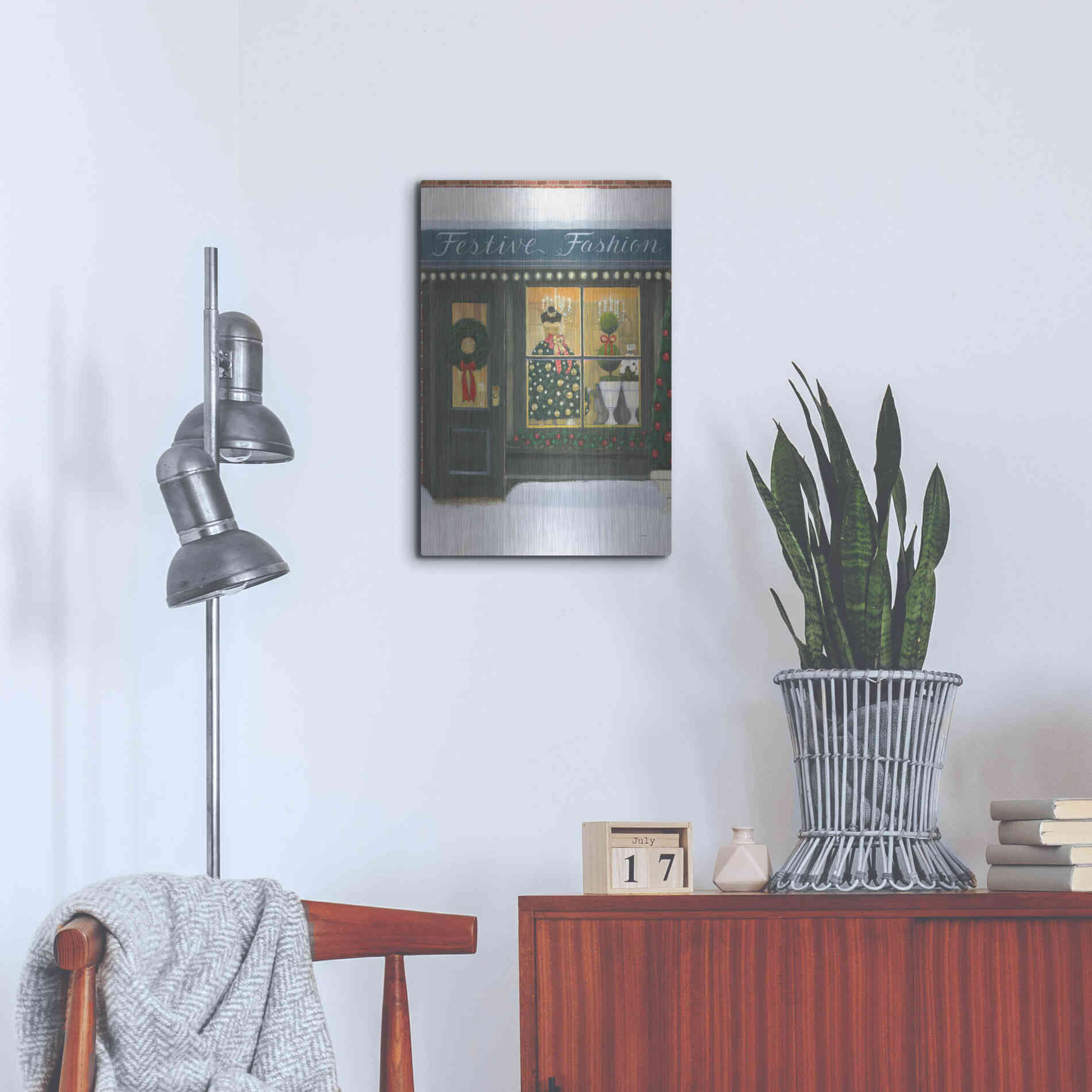 Luxe Metal Art 'Holiday Moments VI' by James Wiens, Metal Wall Art,16x24