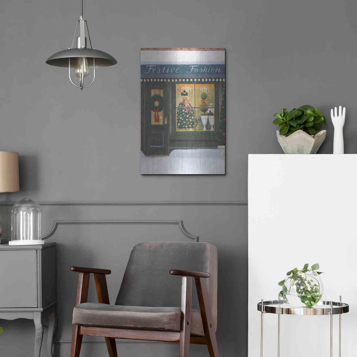 Luxe Metal Art 'Holiday Moments VI' by James Wiens, Metal Wall Art,16x24
