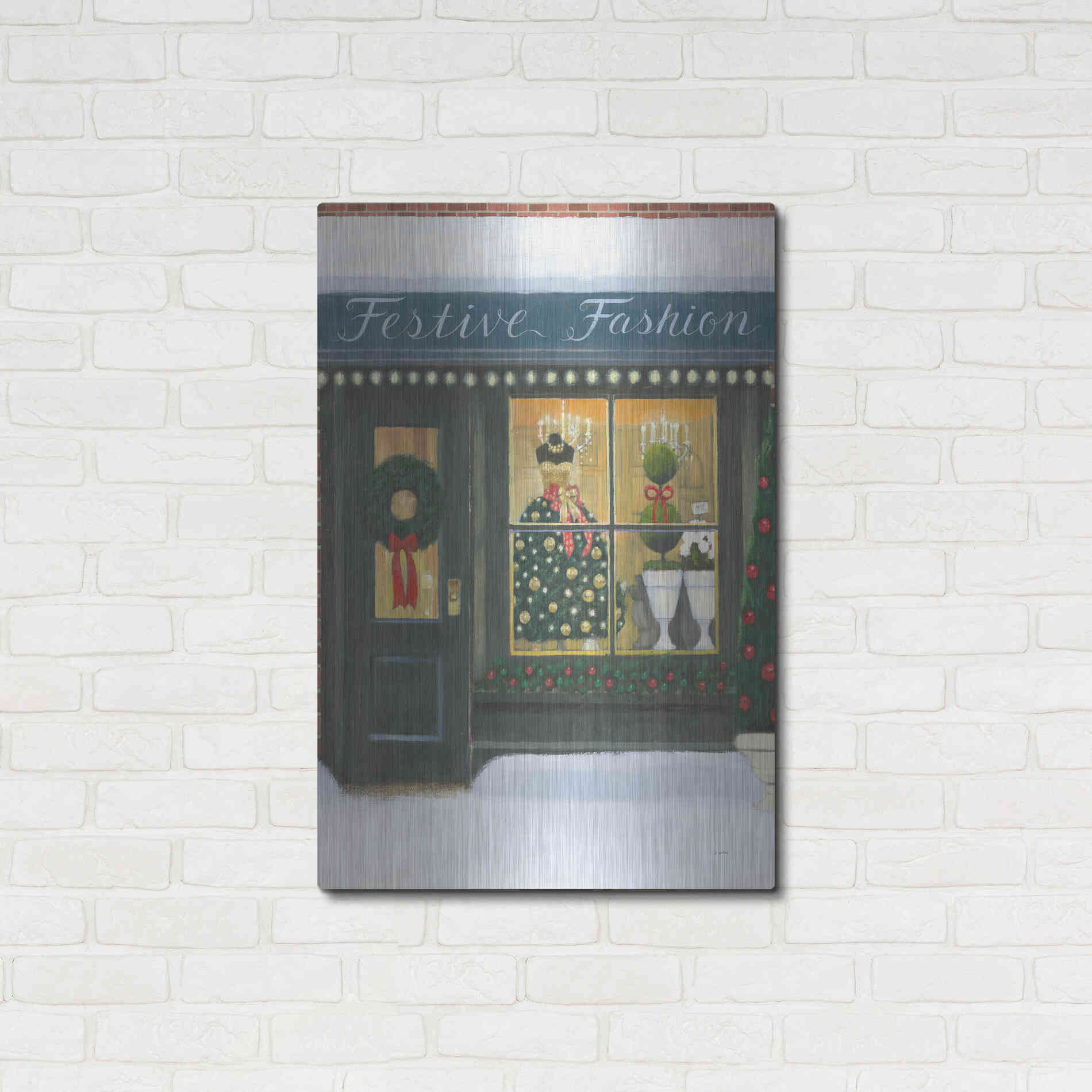 Luxe Metal Art 'Holiday Moments VI' by James Wiens, Metal Wall Art,24x36