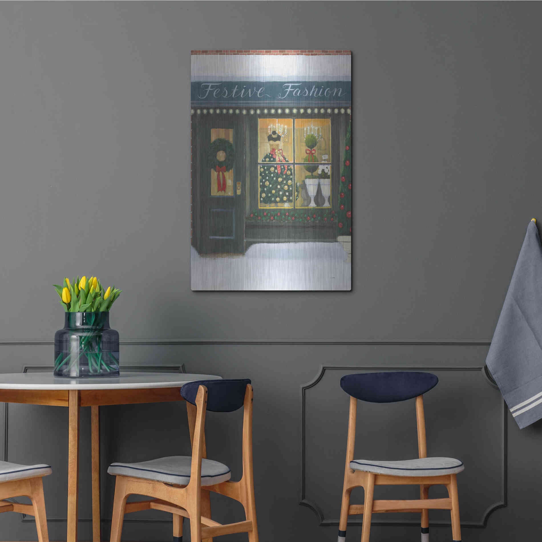 Luxe Metal Art 'Holiday Moments VI' by James Wiens, Metal Wall Art,24x36