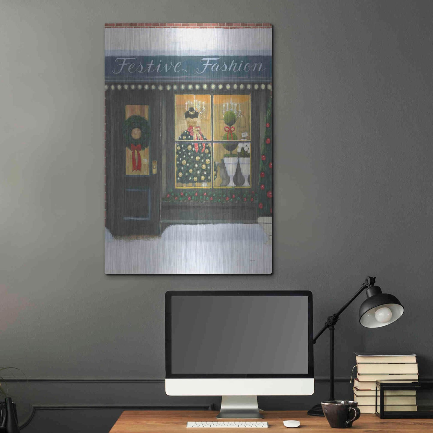 Luxe Metal Art 'Holiday Moments VI' by James Wiens, Metal Wall Art,24x36