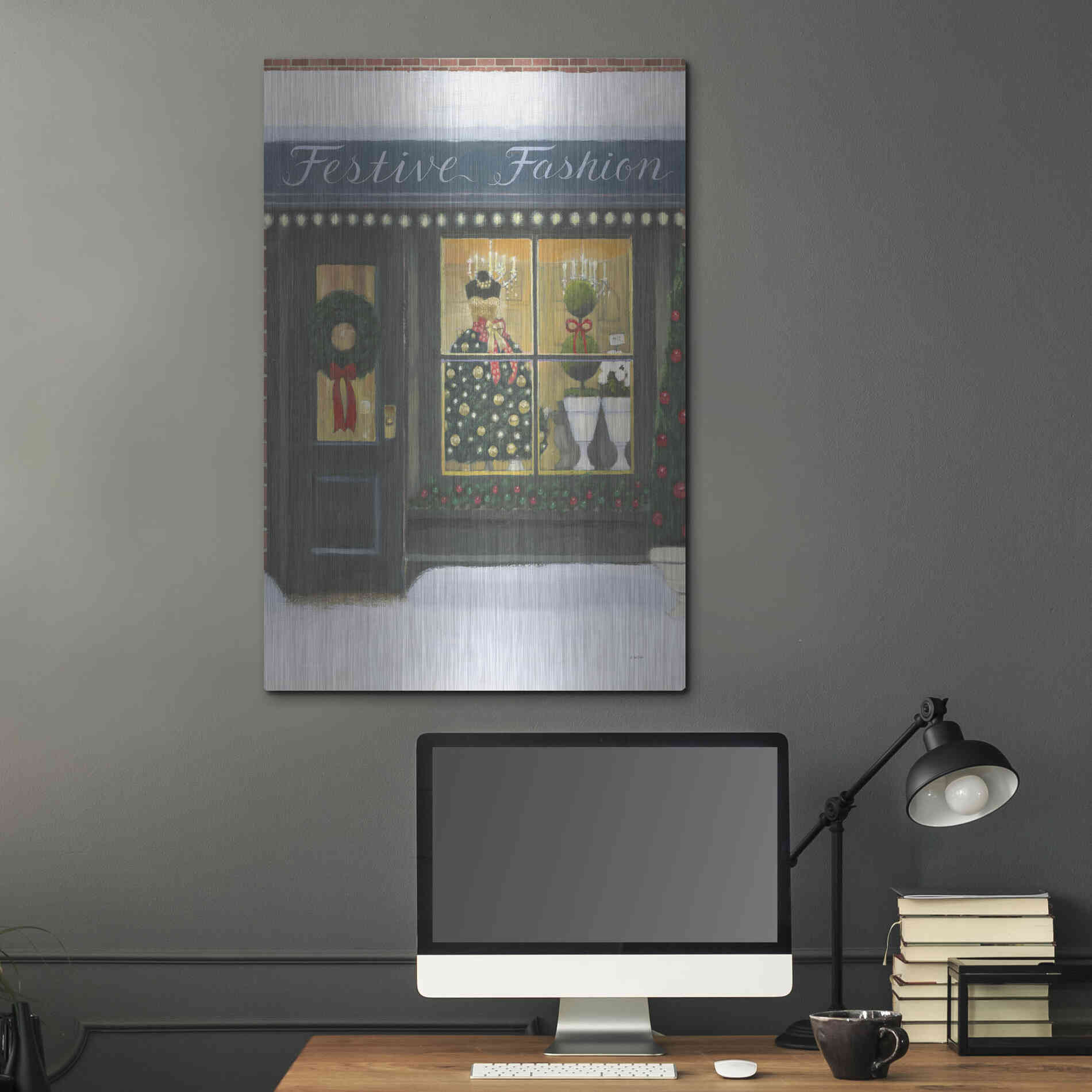 Luxe Metal Art 'Holiday Moments VI' by James Wiens, Metal Wall Art,24x36