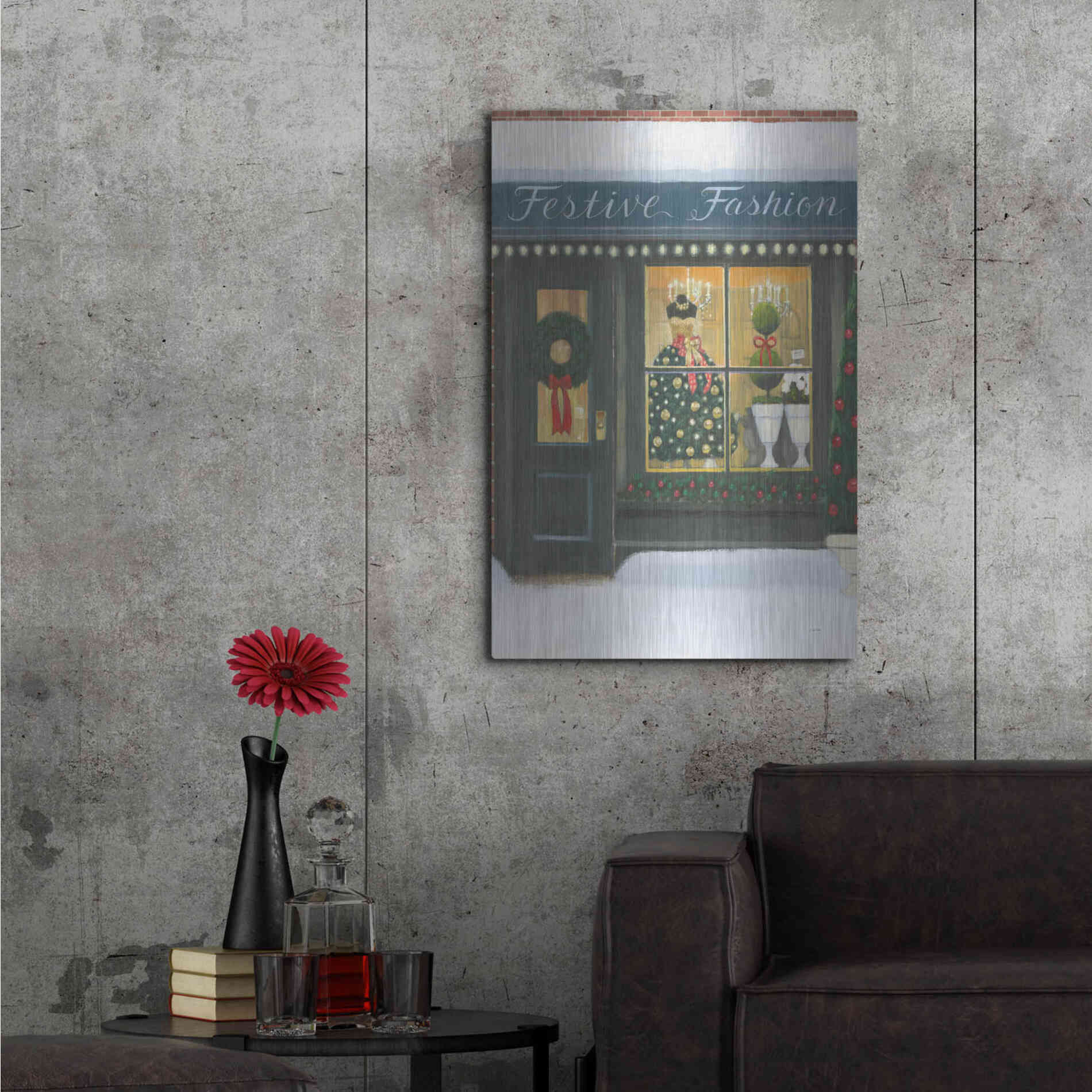 Luxe Metal Art 'Holiday Moments VI' by James Wiens, Metal Wall Art,24x36