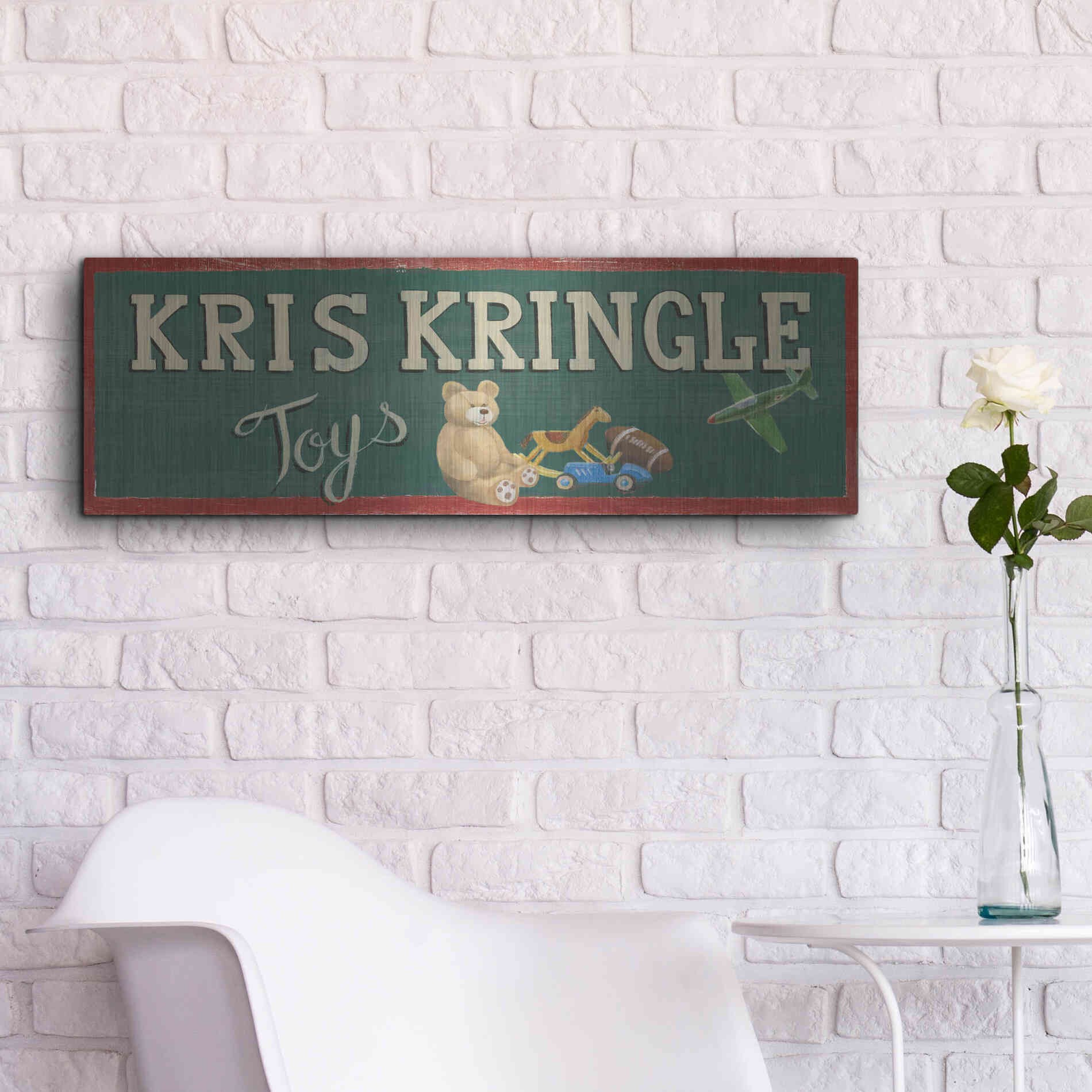 Luxe Metal Art 'Holiday Moments VII' by James Wiens, Metal Wall Art,36x12