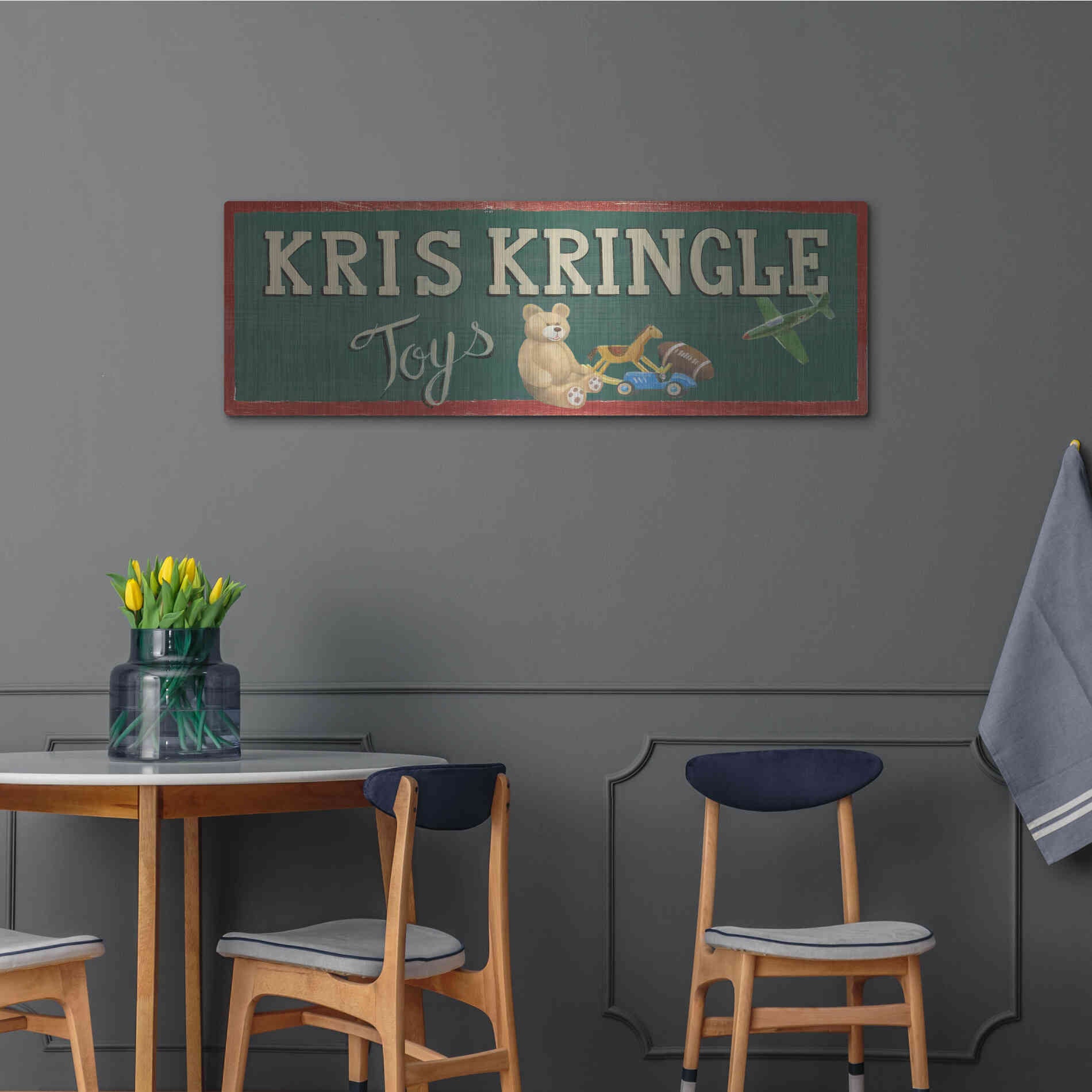 Luxe Metal Art 'Holiday Moments VII' by James Wiens, Metal Wall Art,48x16