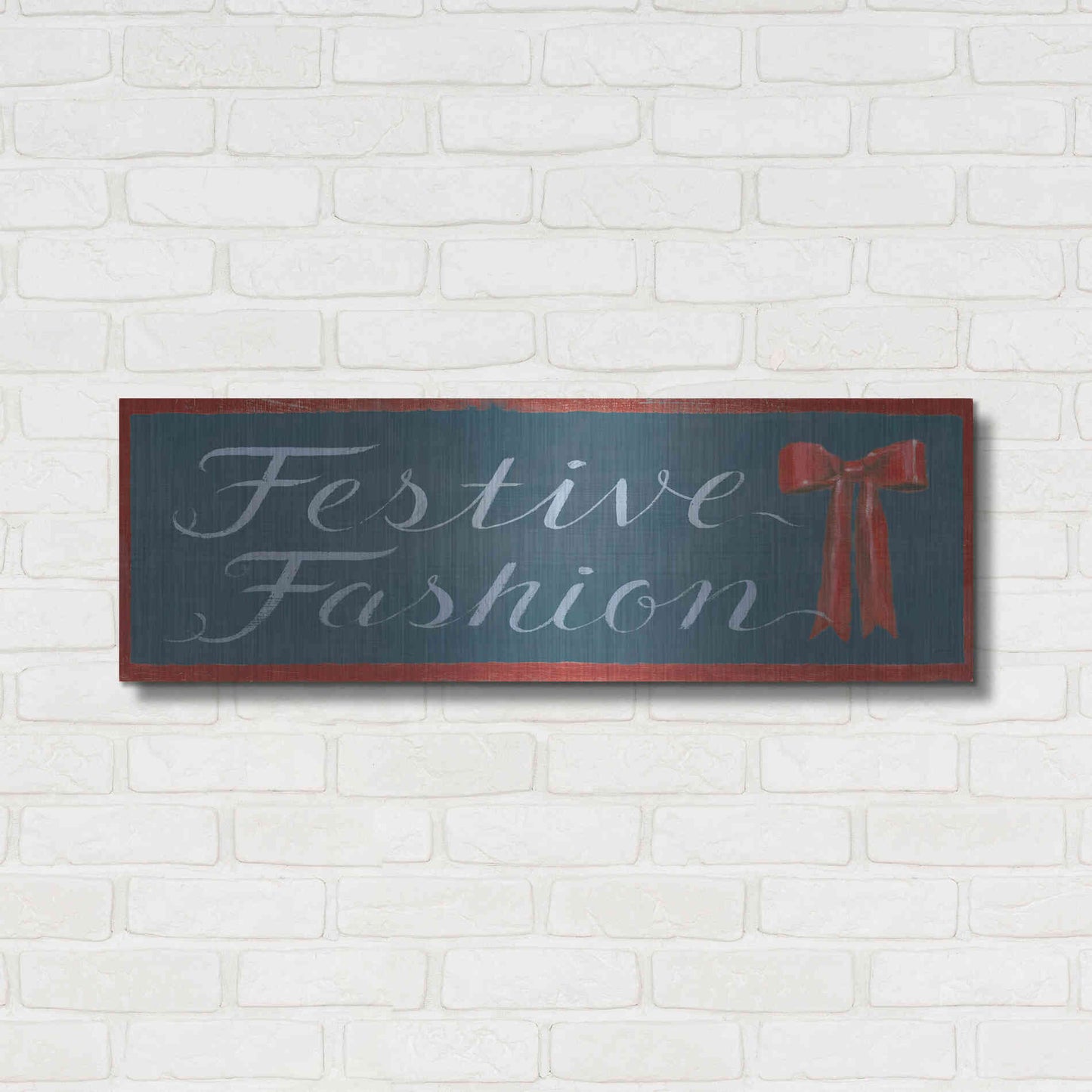 Luxe Metal Art 'Holiday Moments X' by James Wiens, Metal Wall Art,36x12