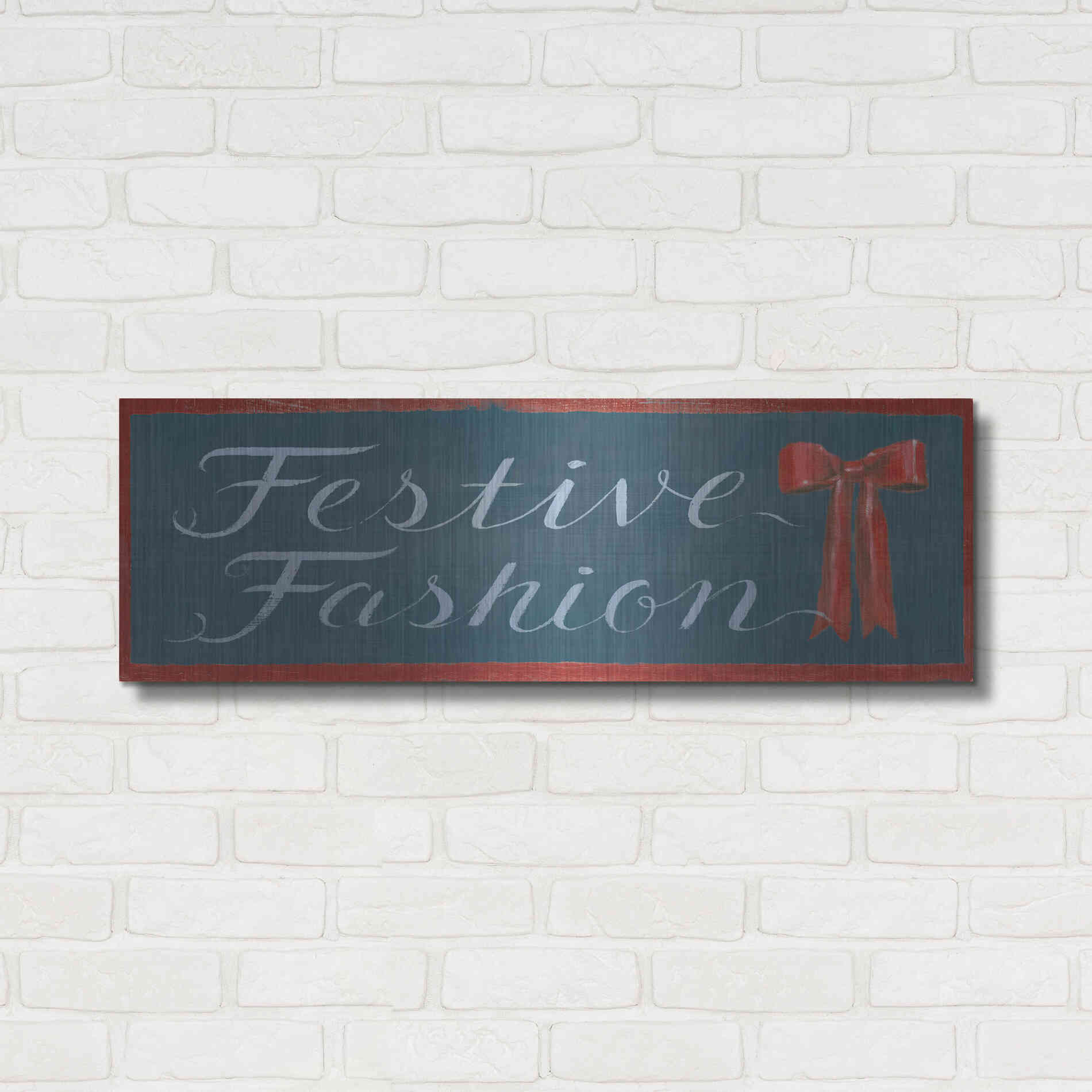 Luxe Metal Art 'Holiday Moments X' by James Wiens, Metal Wall Art,36x12