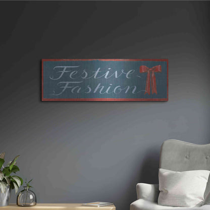 Luxe Metal Art 'Holiday Moments X' by James Wiens, Metal Wall Art,36x12