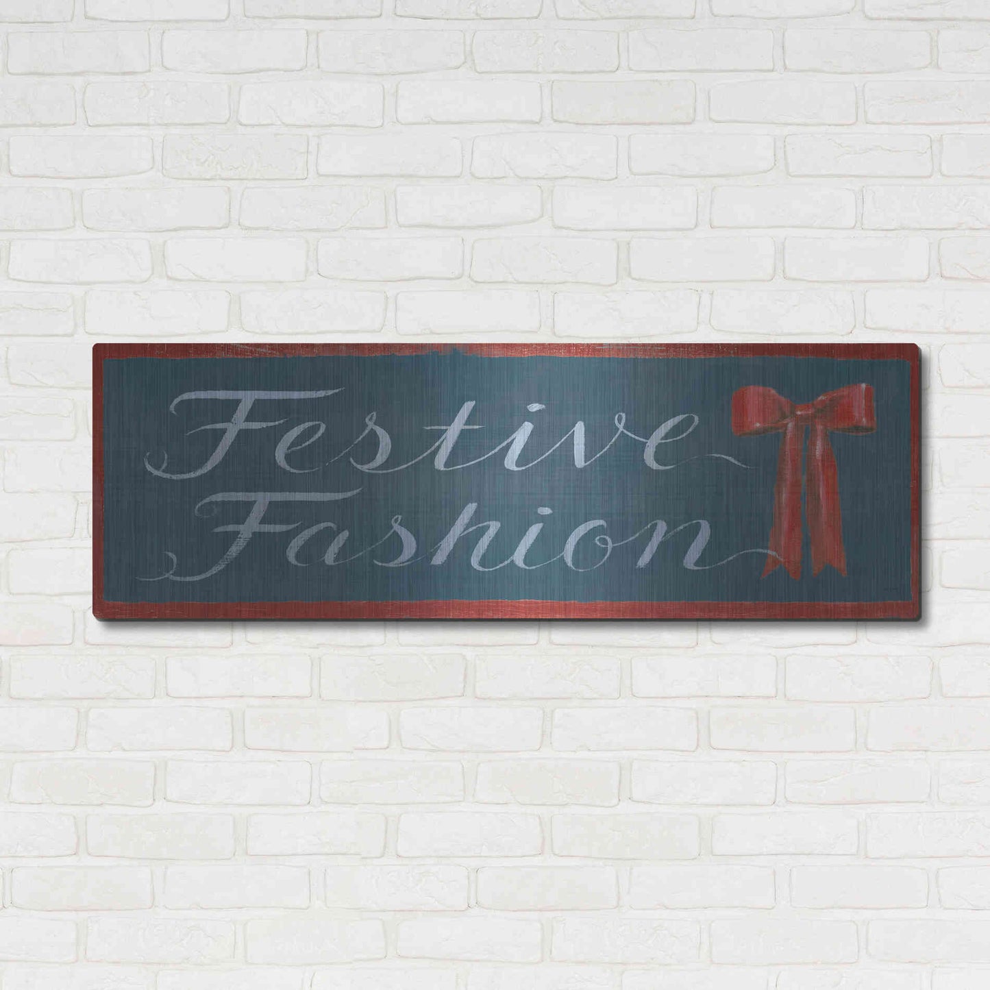 Luxe Metal Art 'Holiday Moments X' by James Wiens, Metal Wall Art,48x16
