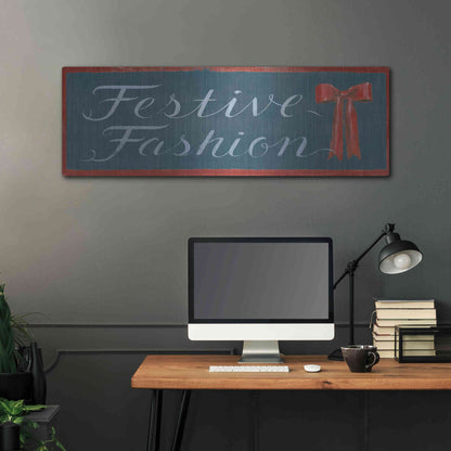 Luxe Metal Art 'Holiday Moments X' by James Wiens, Metal Wall Art,48x16